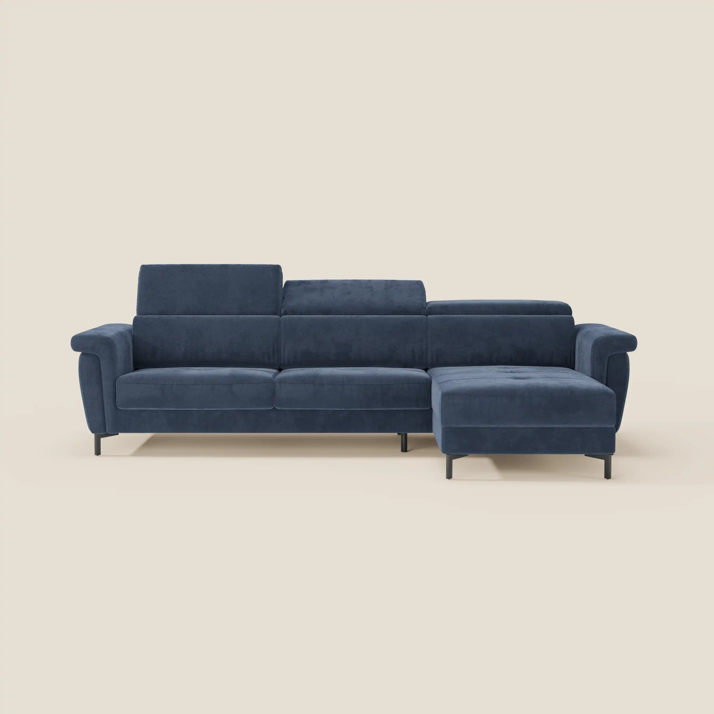 Capri canapé convertible avec méridienne coffre et têtières réglables - Tissu Effet Velours Détachable T30 - Image 100