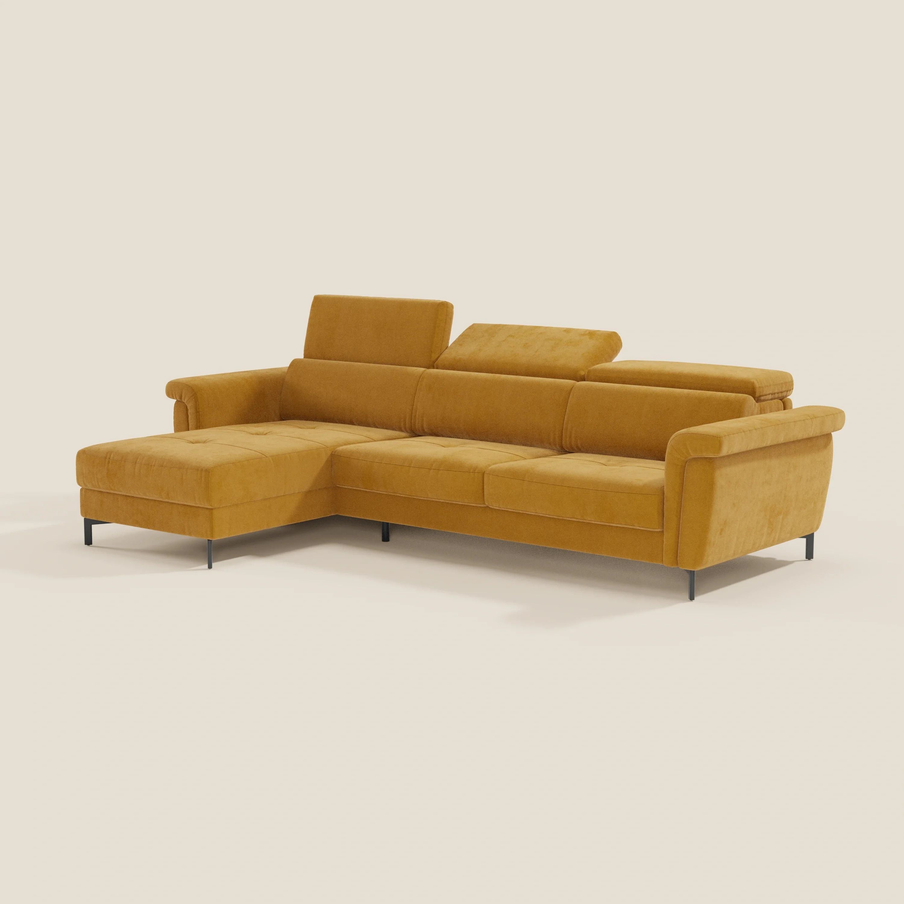 Capri canapé convertible avec méridienne coffre et têtières réglables - Tissu Effet Velours Détachable T30 - Image 104