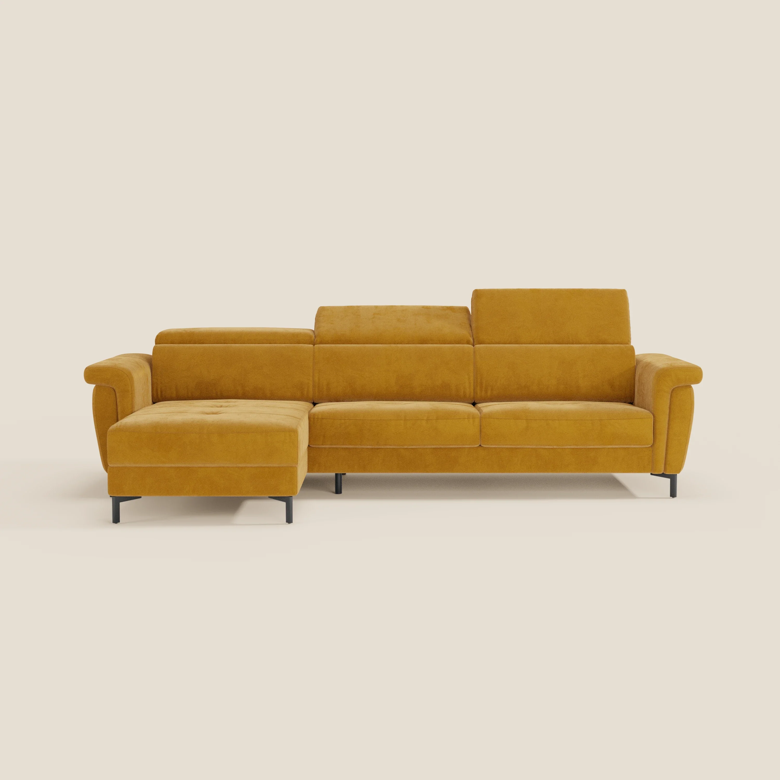 Capri canapé convertible avec méridienne coffre et têtières réglables - Tissu Effet Velours Détachable T30 - Image 106