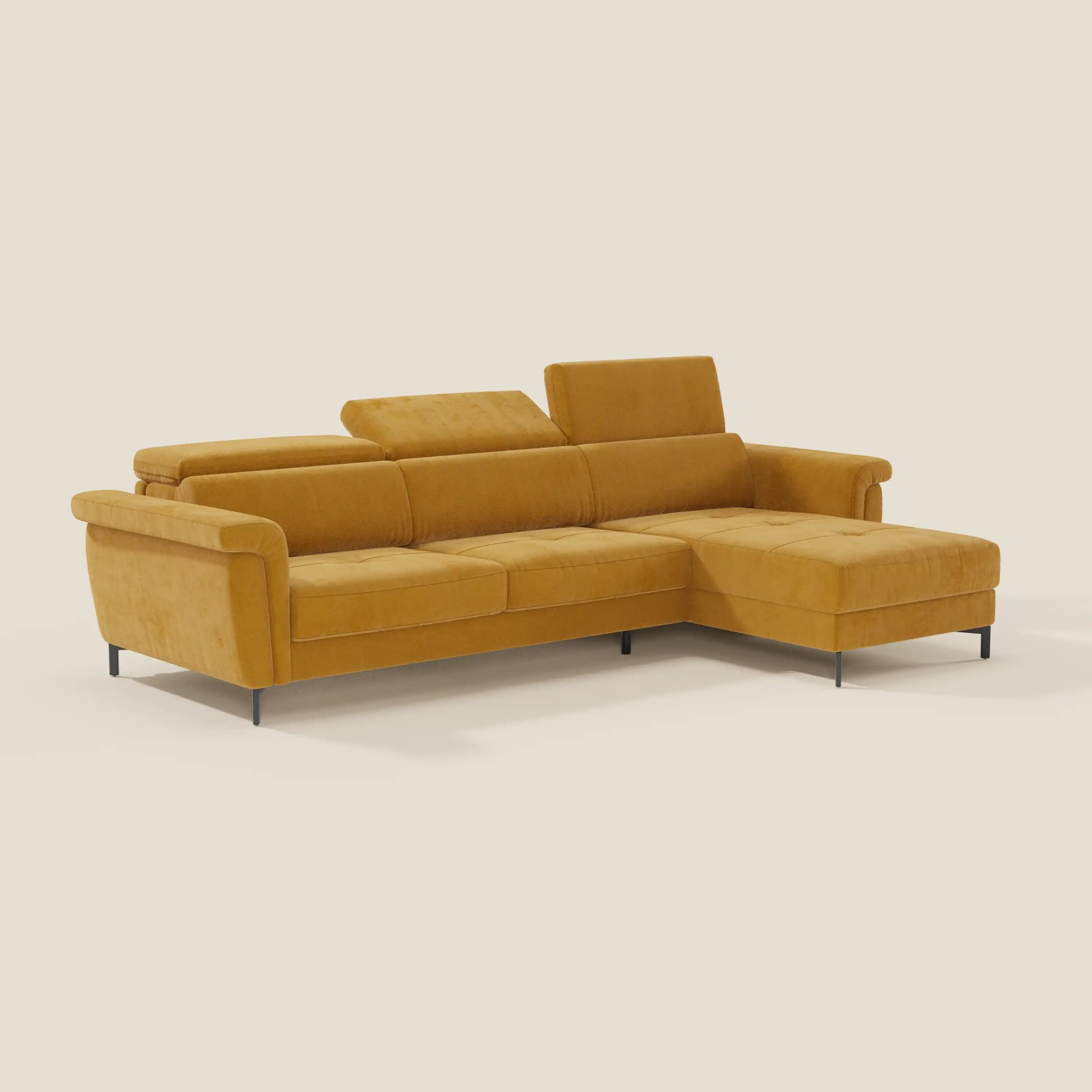 Capri canapé convertible avec méridienne coffre et têtières réglables - Tissu Effet Velours Détachable T30 - Image 114