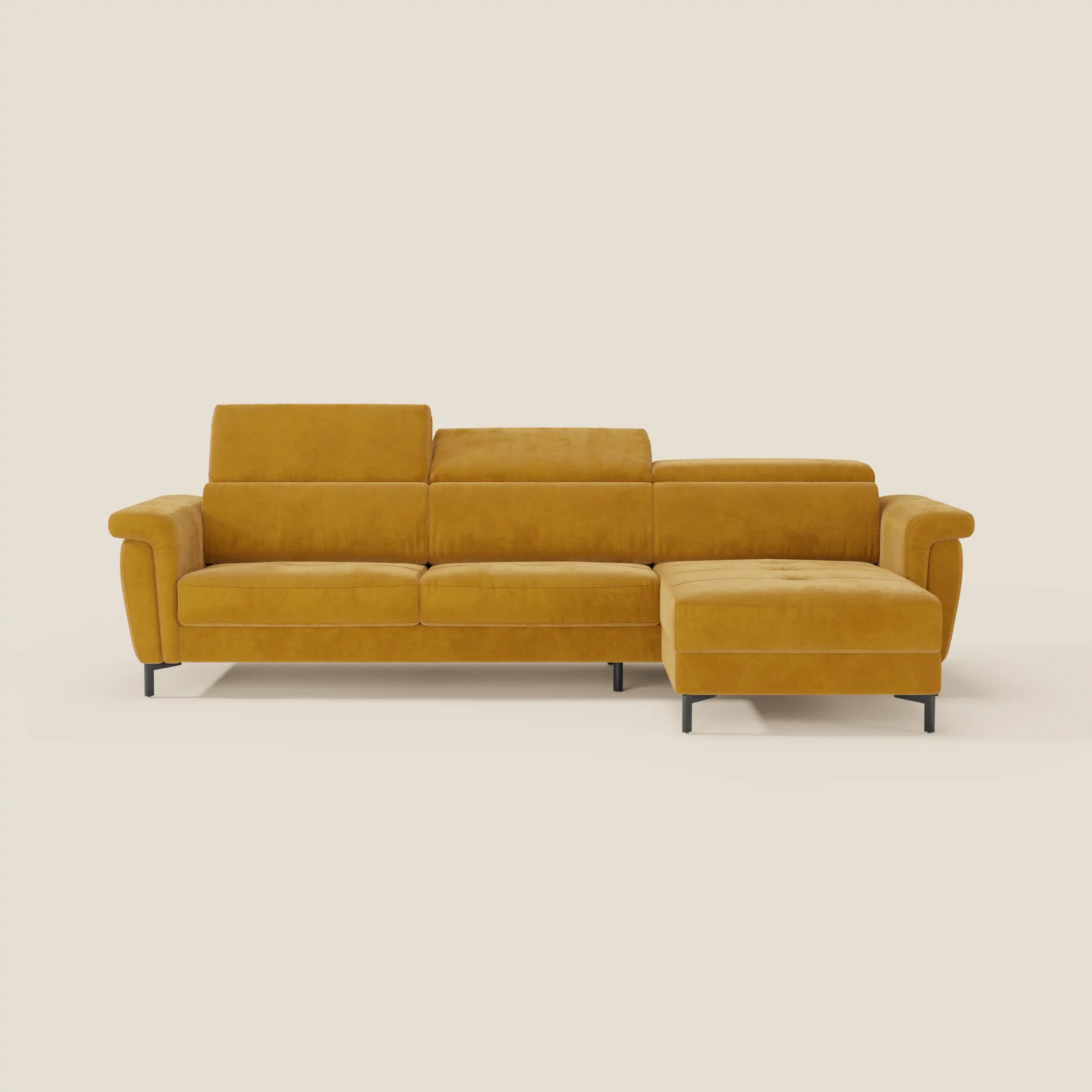 Capri canapé convertible avec méridienne coffre et têtières réglables - Tissu Effet Velours Détachable T30 - Image 115