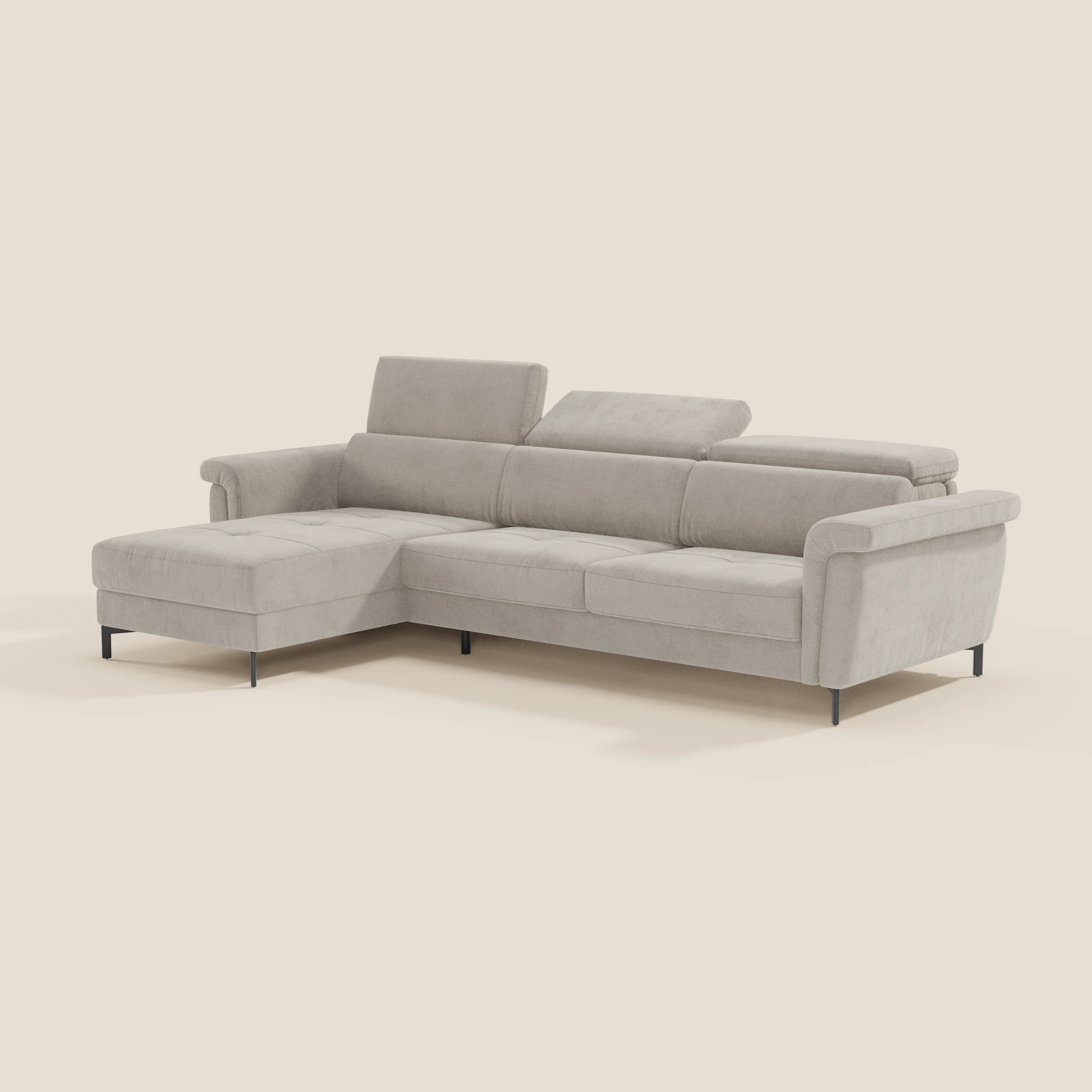 Capri canapé convertible avec méridienne coffre et têtières réglables - Tissu Effet Velours Détachable T30 - Image 119