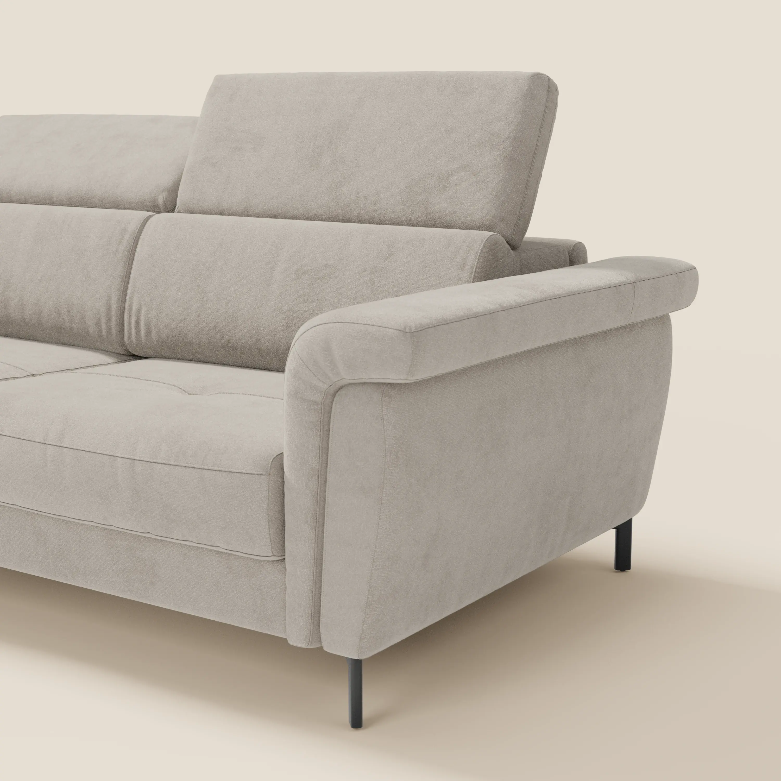 Capri canapé convertible avec méridienne coffre et têtières réglables - Tissu Effet Velours Détachable T30 - Image 124