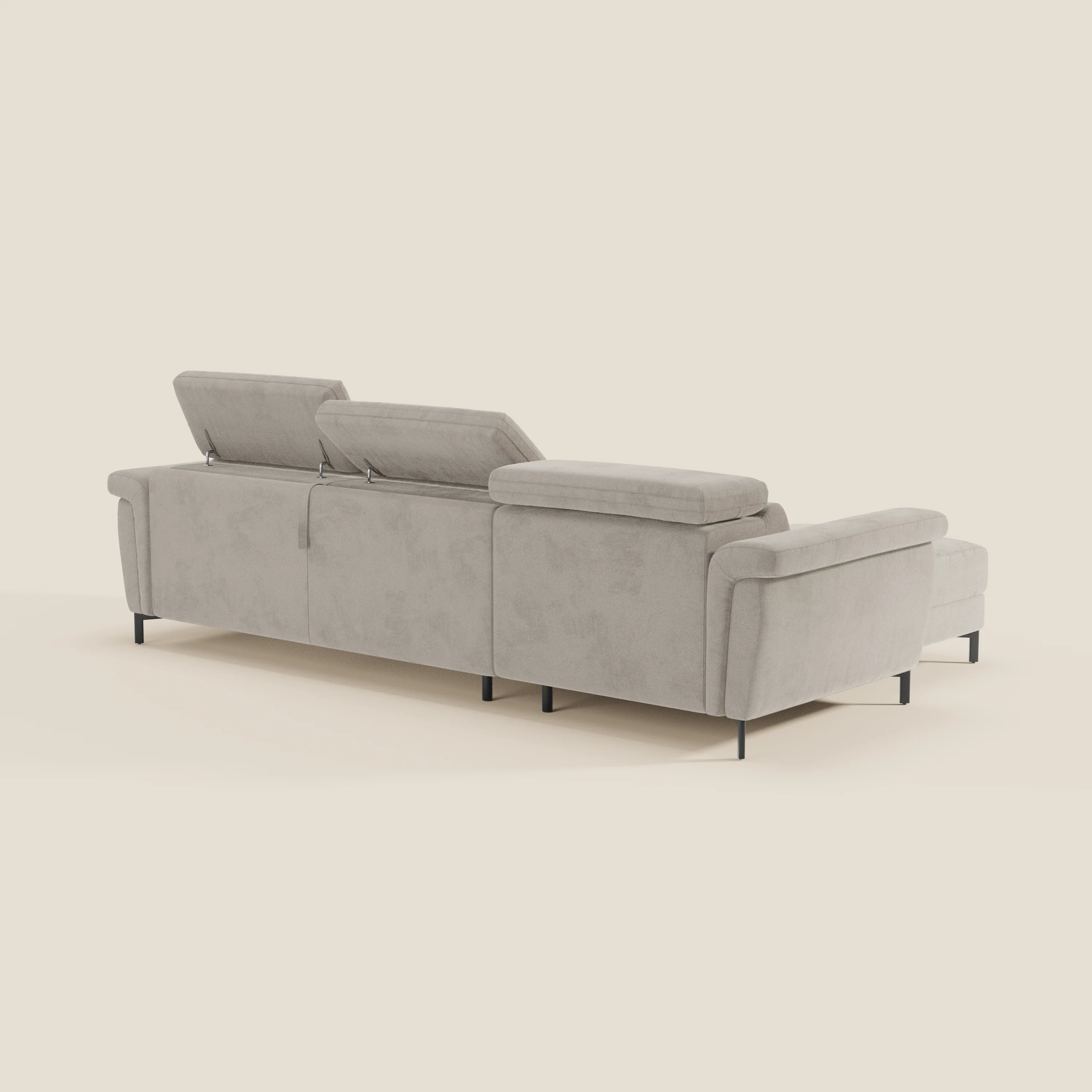 Capri canapé convertible avec méridienne coffre et têtières réglables - Tissu Effet Velours Détachable T30 - Image 126