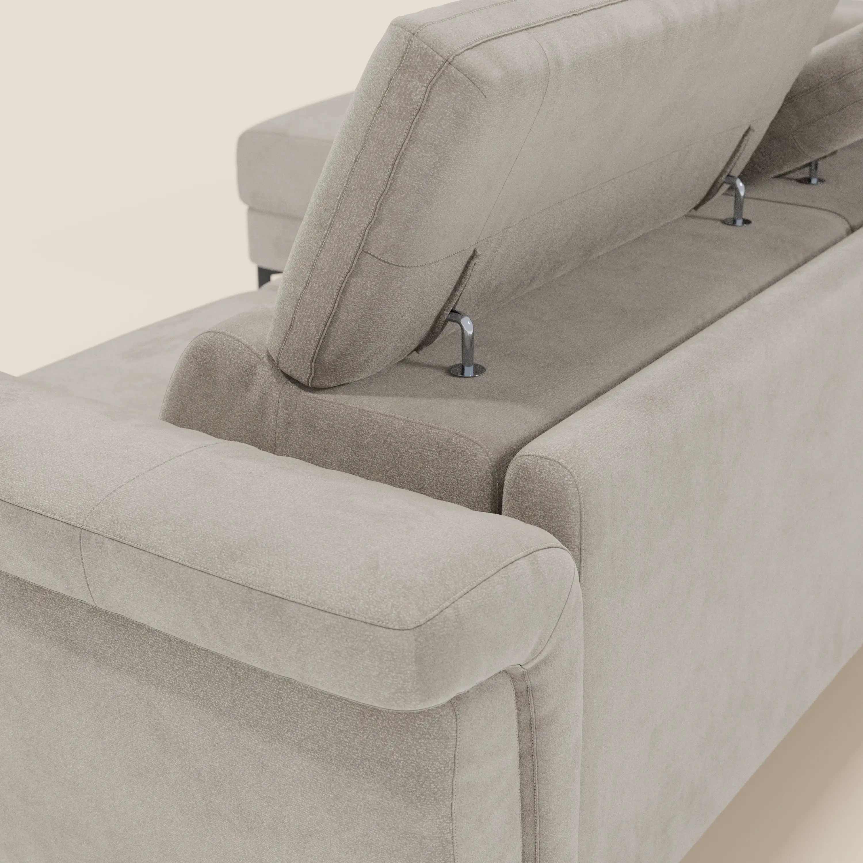 Capri canapé convertible avec méridienne coffre et têtières réglables - Tissu Effet Velours Détachable T30 - Image 127