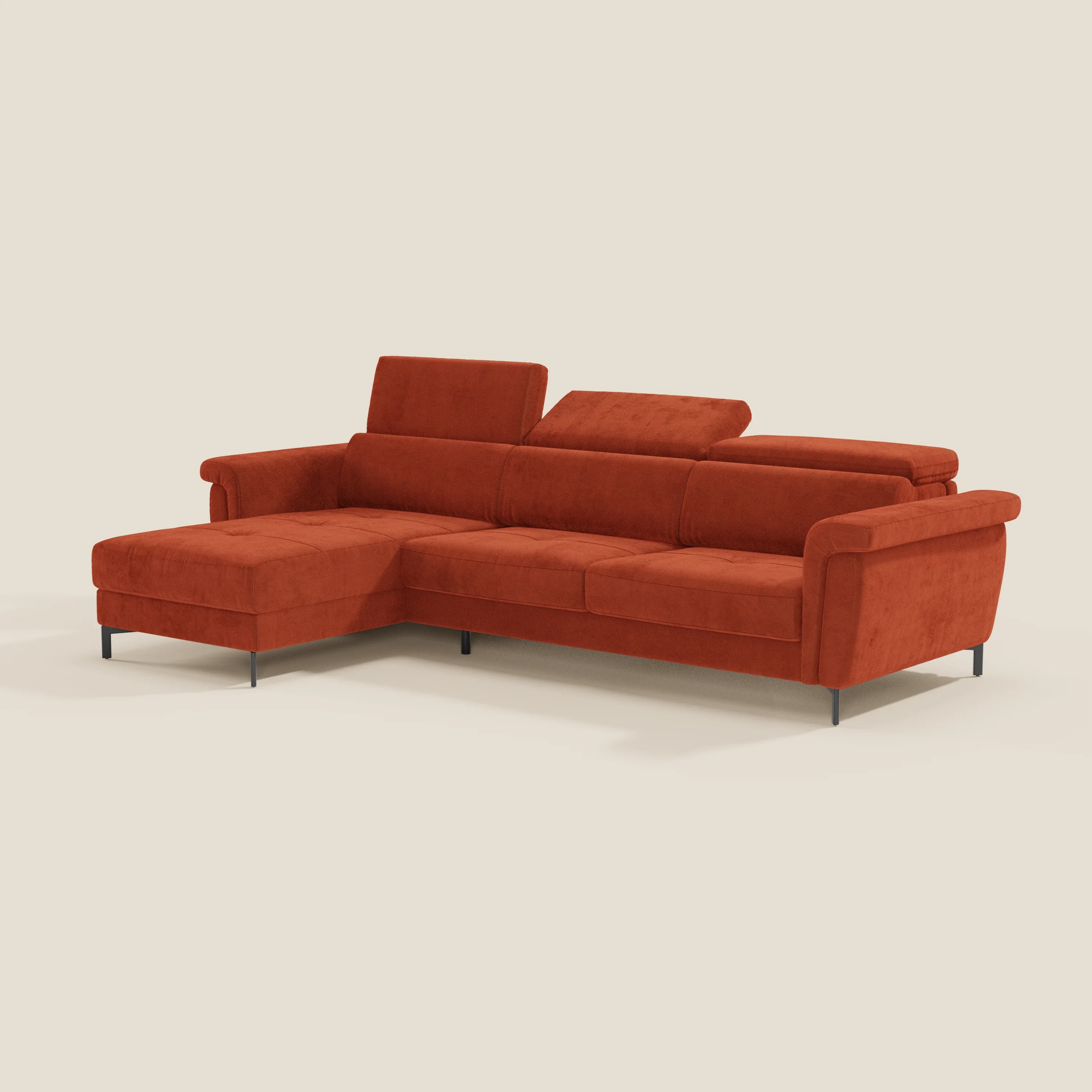 Capri canapé convertible avec méridienne coffre et têtières réglables - Tissu Effet Velours Détachable T30 - Image 133
