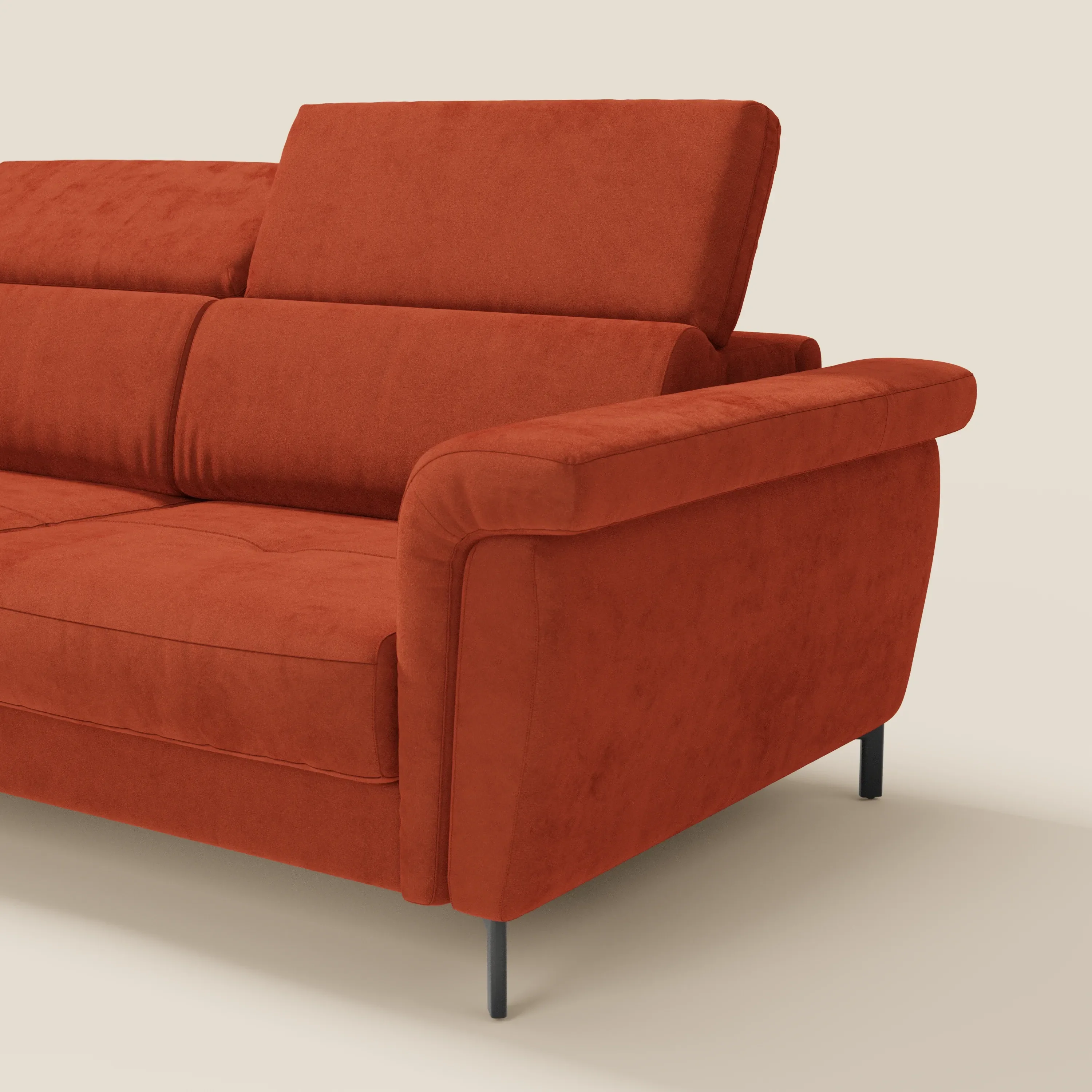 Capri canapé convertible avec méridienne coffre et têtières réglables - Tissu Effet Velours Détachable T30 - Image 138