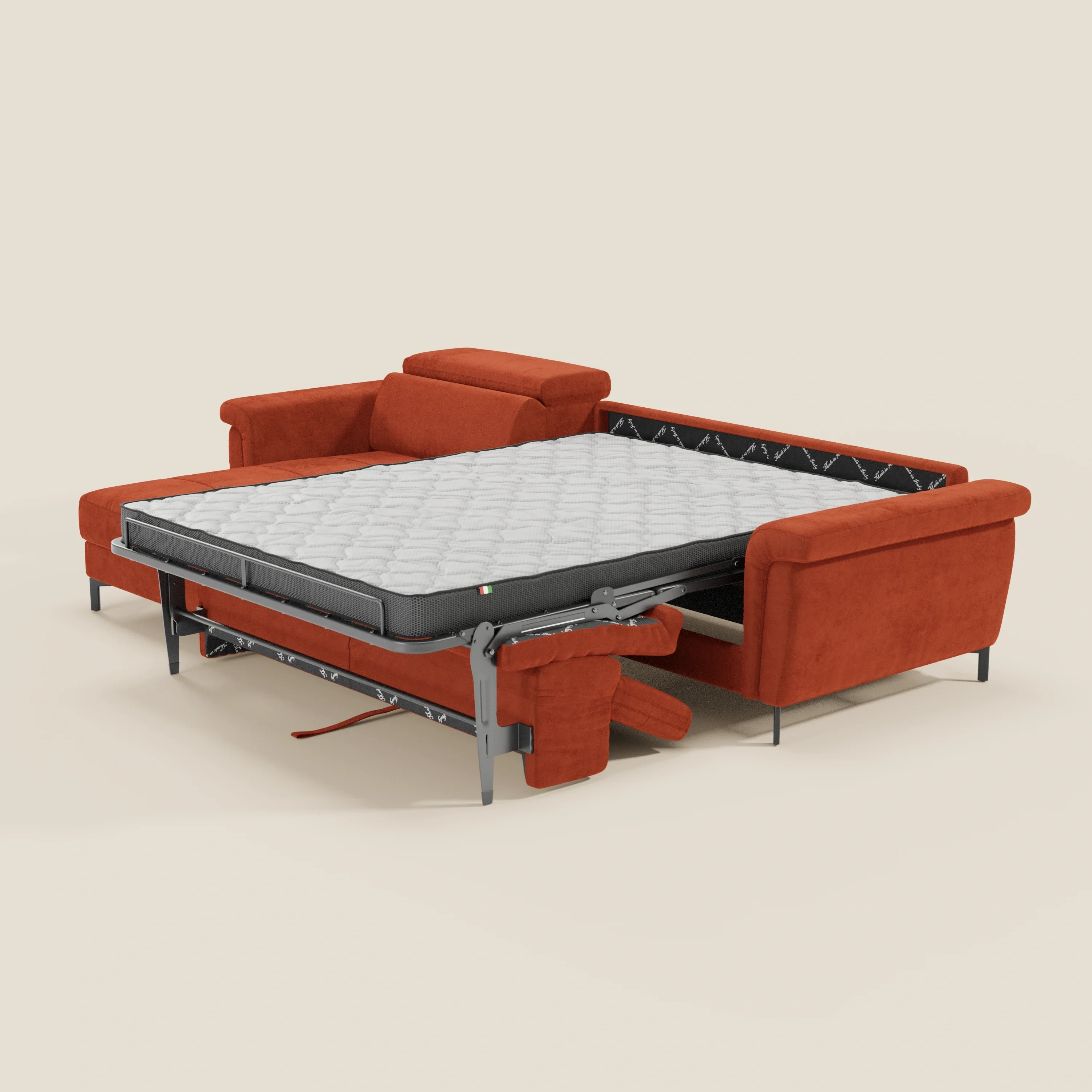 Capri canapé convertible avec méridienne coffre et têtières réglables - Tissu Effet Velours Détachable T30 - Image 142