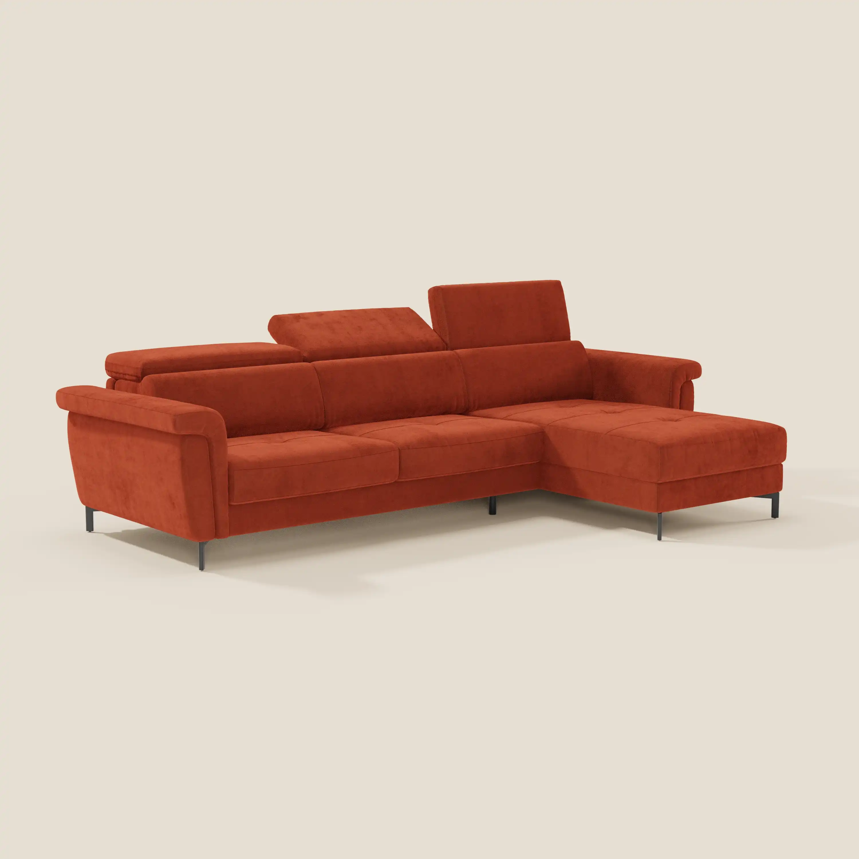 Capri canapé convertible avec méridienne coffre et têtières réglables - Tissu Effet Velours Détachable T30 - Image 143