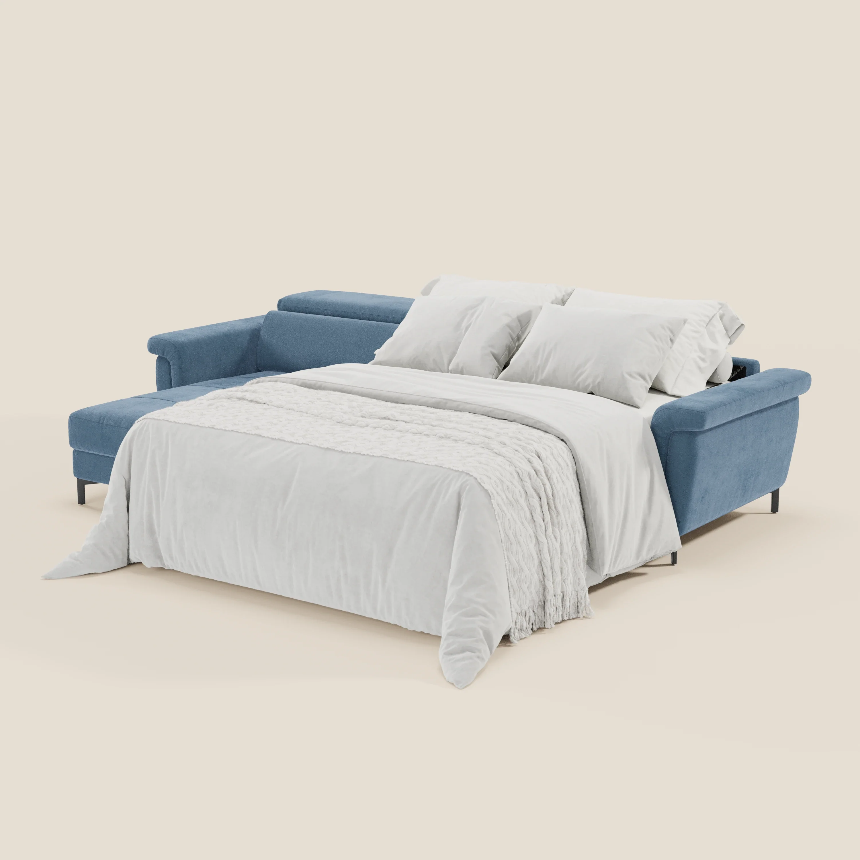 Capri canapé convertible avec méridienne coffre et têtières réglables - Tissu Effet Velours Détachable T30 - Image 149