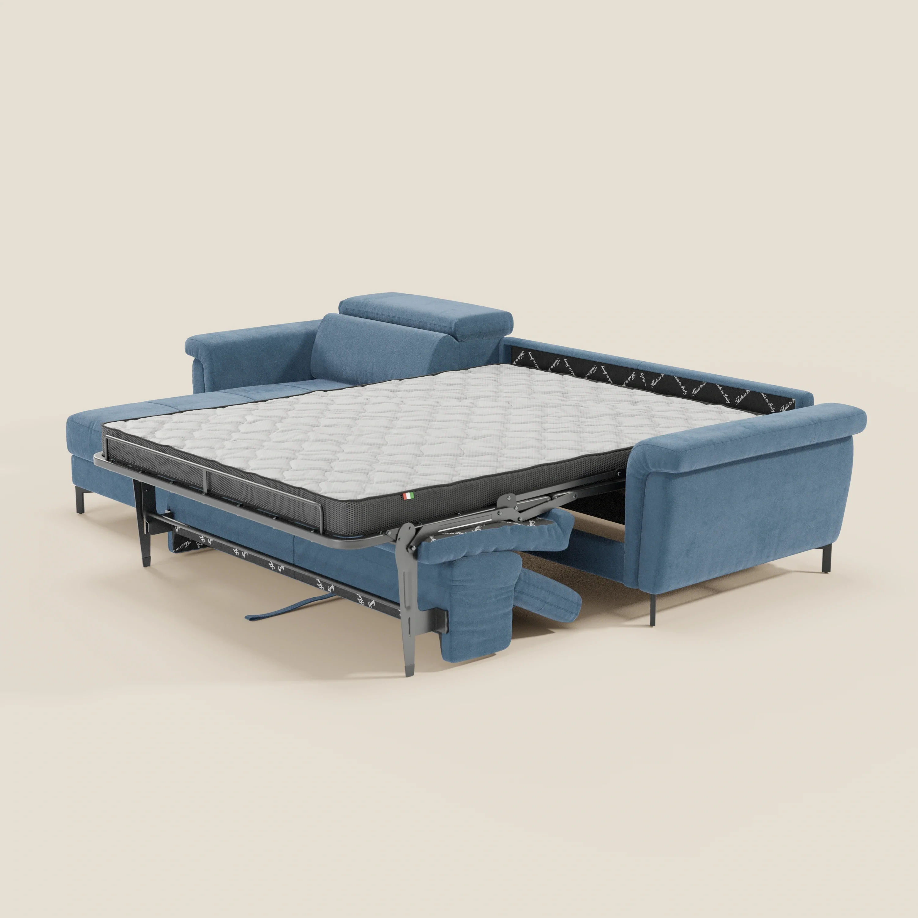 Capri canapé convertible avec méridienne coffre et têtières réglables - Tissu Effet Velours Détachable T30 - Image 157