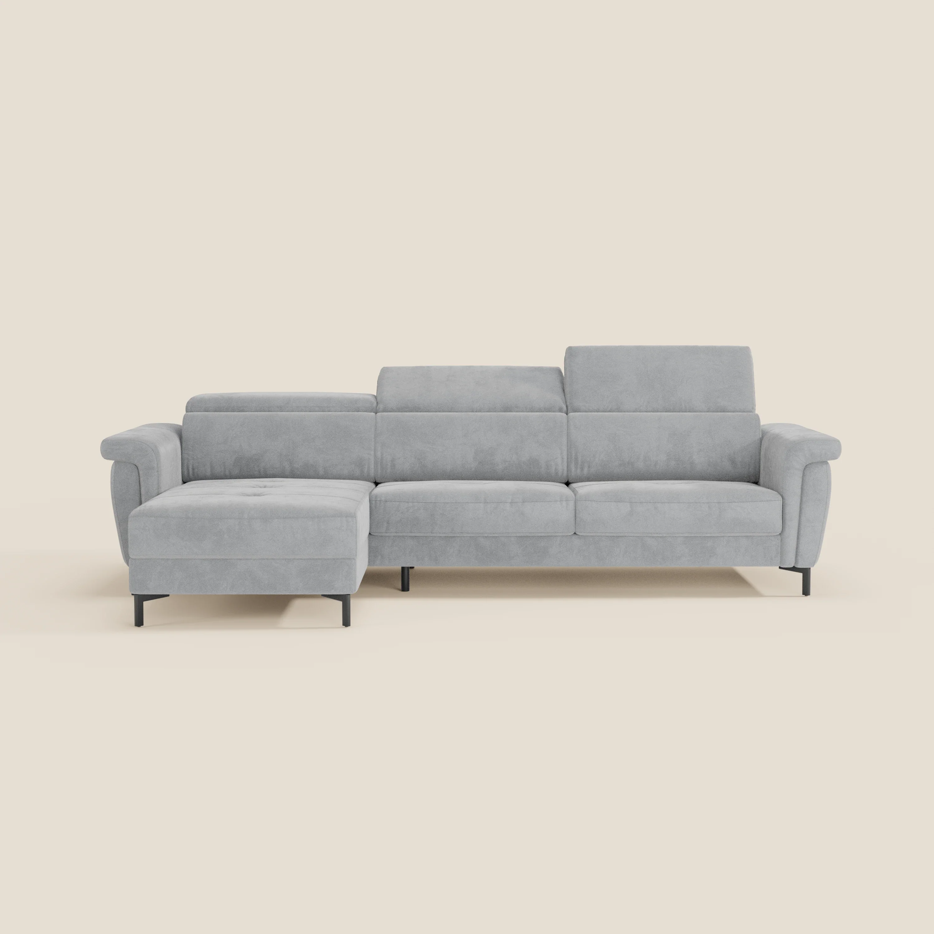 Capri canapé convertible avec méridienne coffre et têtières réglables - Tissu Effet Velours Détachable T30 - Image 165