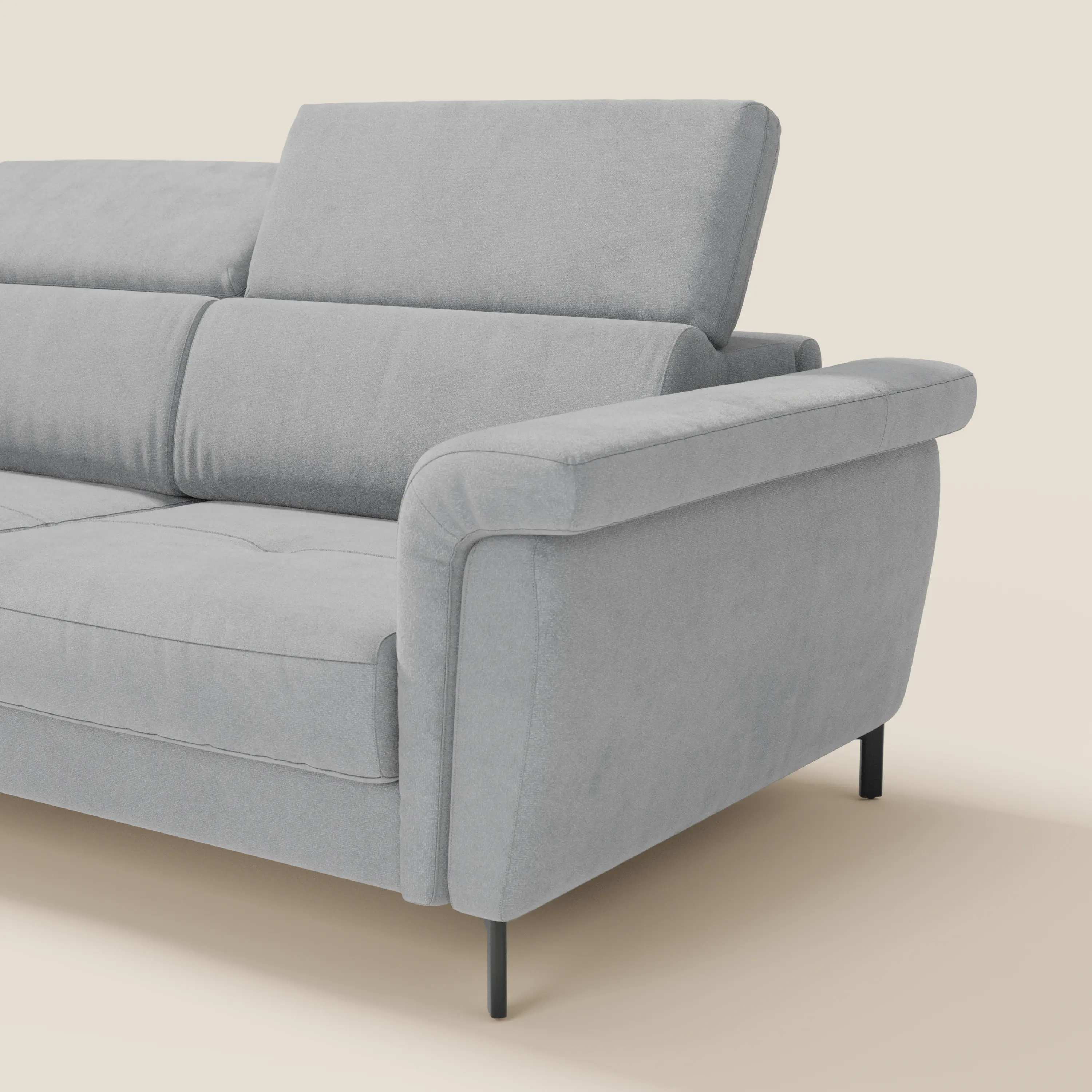 Capri canapé convertible avec méridienne coffre et têtières réglables - Tissu Effet Velours Détachable T30 - Image 168
