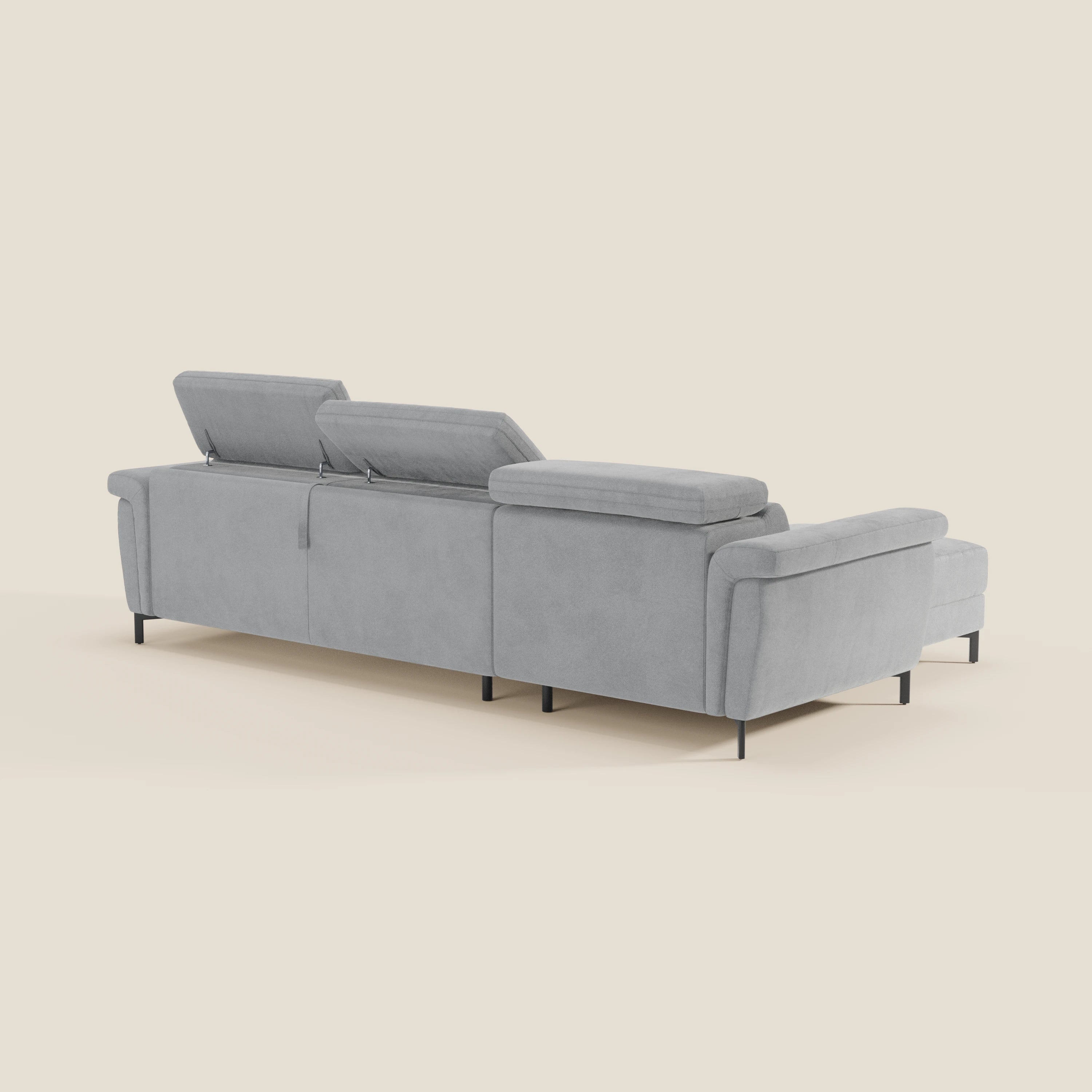 Capri canapé convertible avec méridienne coffre et têtières réglables - Tissu Effet Velours Détachable T30 - Image 170