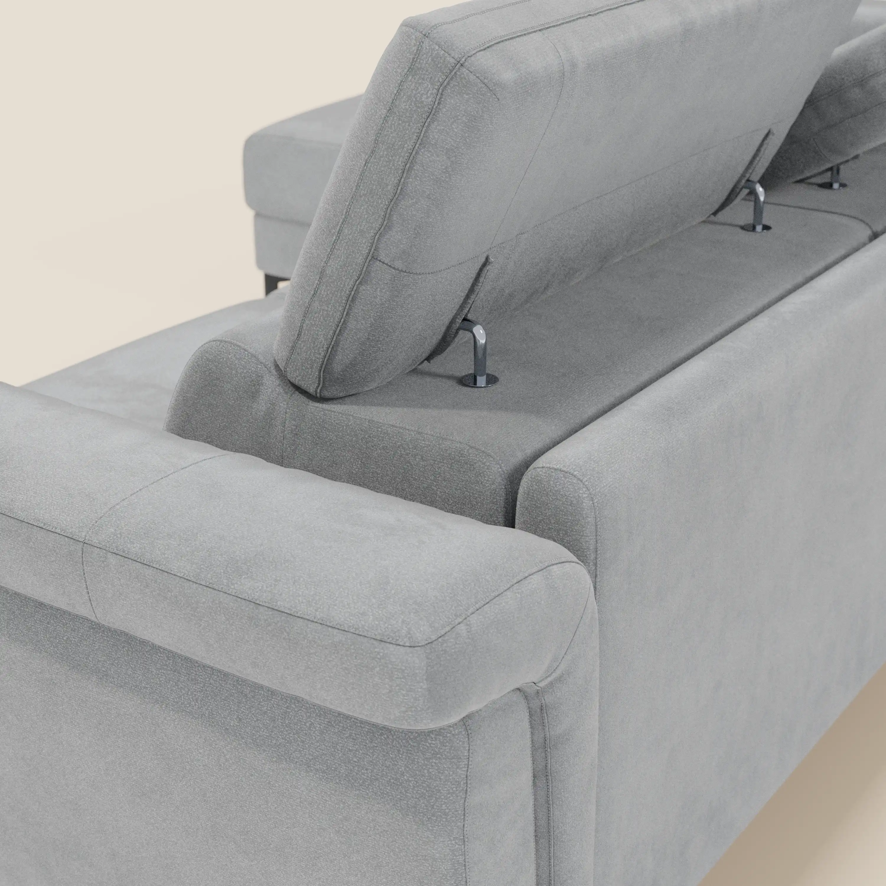 Capri canapé convertible avec méridienne coffre et têtières réglables - Tissu Effet Velours Détachable T30 - Image 171
