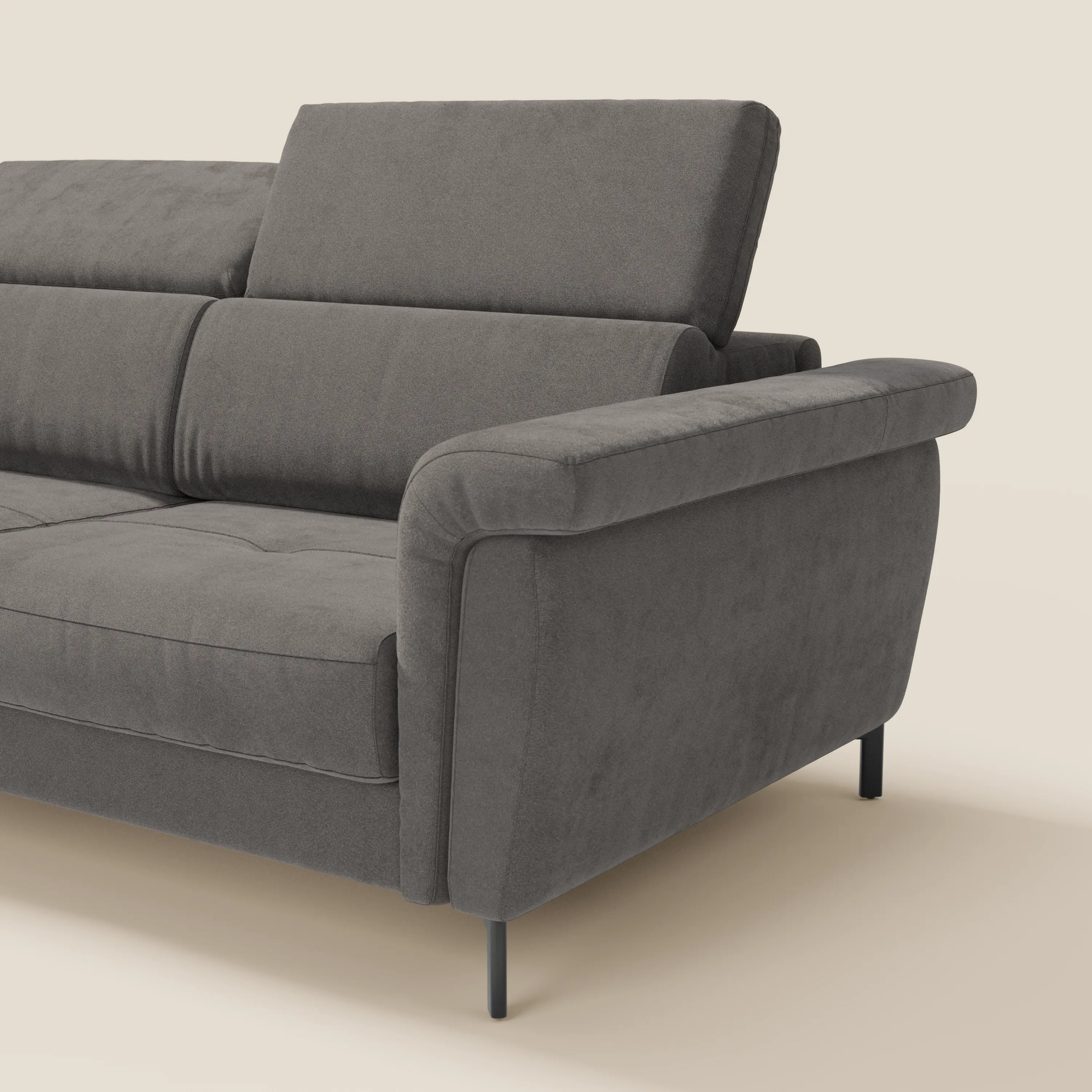 Capri canapé convertible avec méridienne coffre et têtières réglables - Tissu Effet Velours Détachable T30 - Image 182