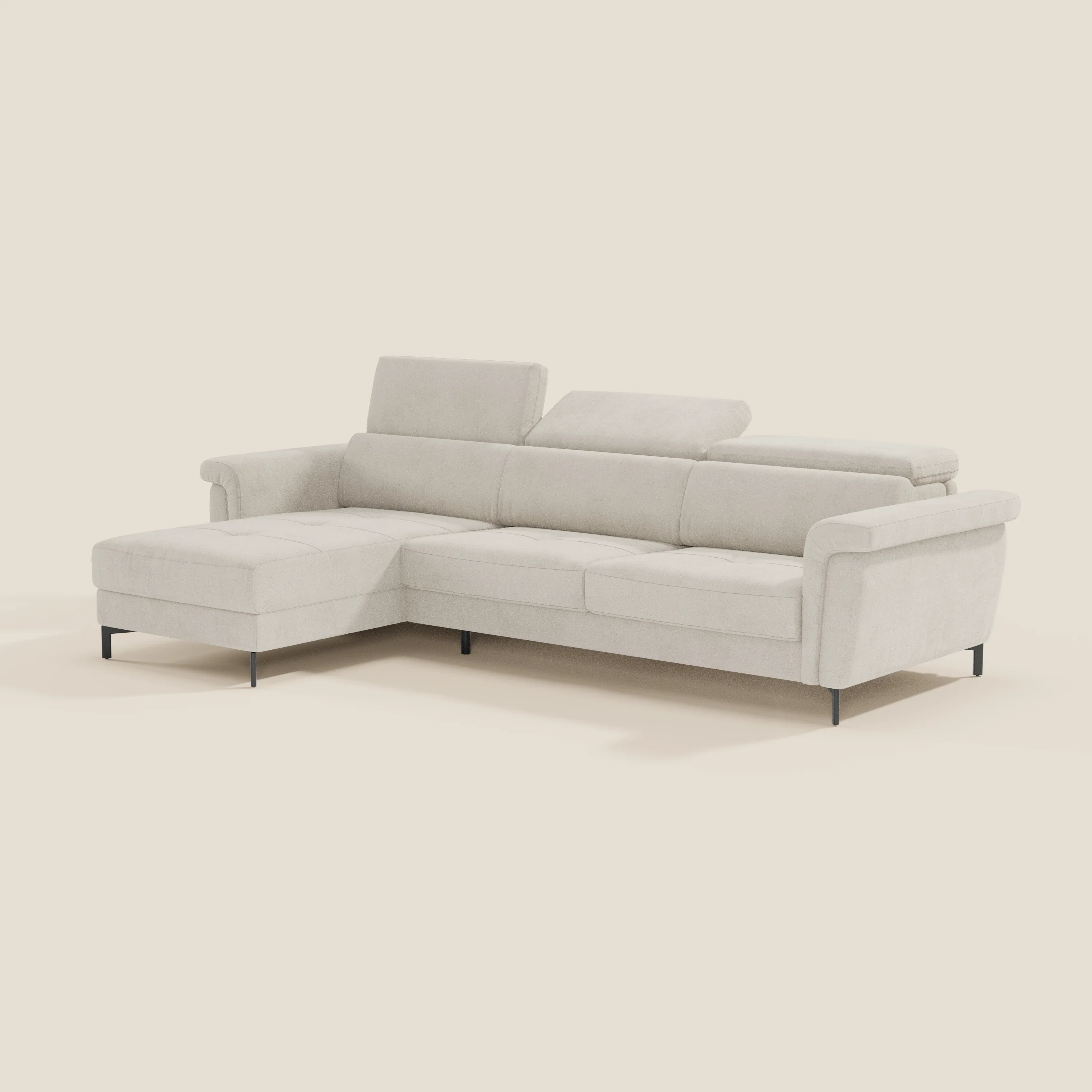 Capri canapé convertible avec méridienne coffre et têtières réglables - Tissu Effet Velours Détachable T30 - Image 19