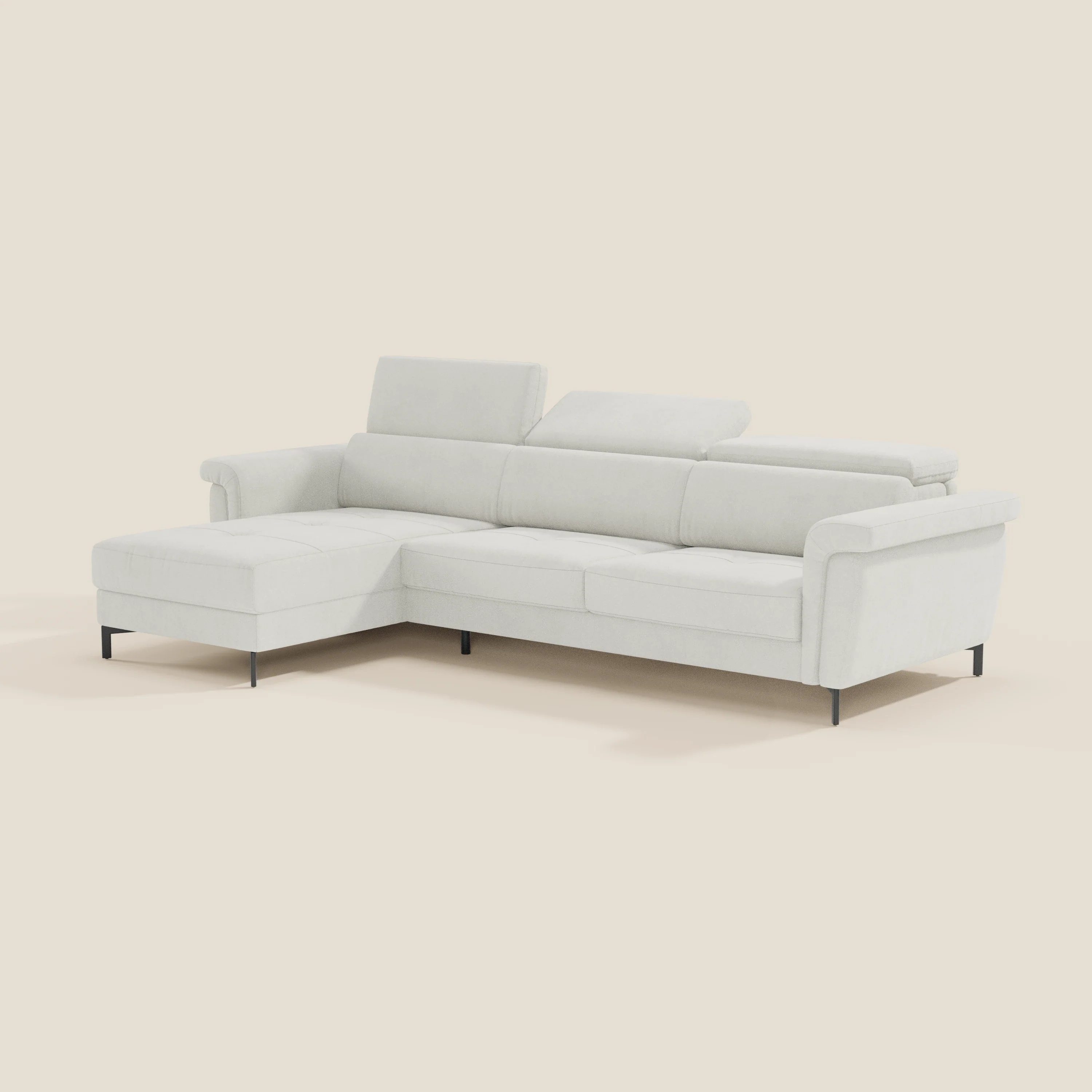 Capri canapé convertible avec méridienne coffre et têtières réglables - Tissu Effet Velours Détachable T30 - Image 191
