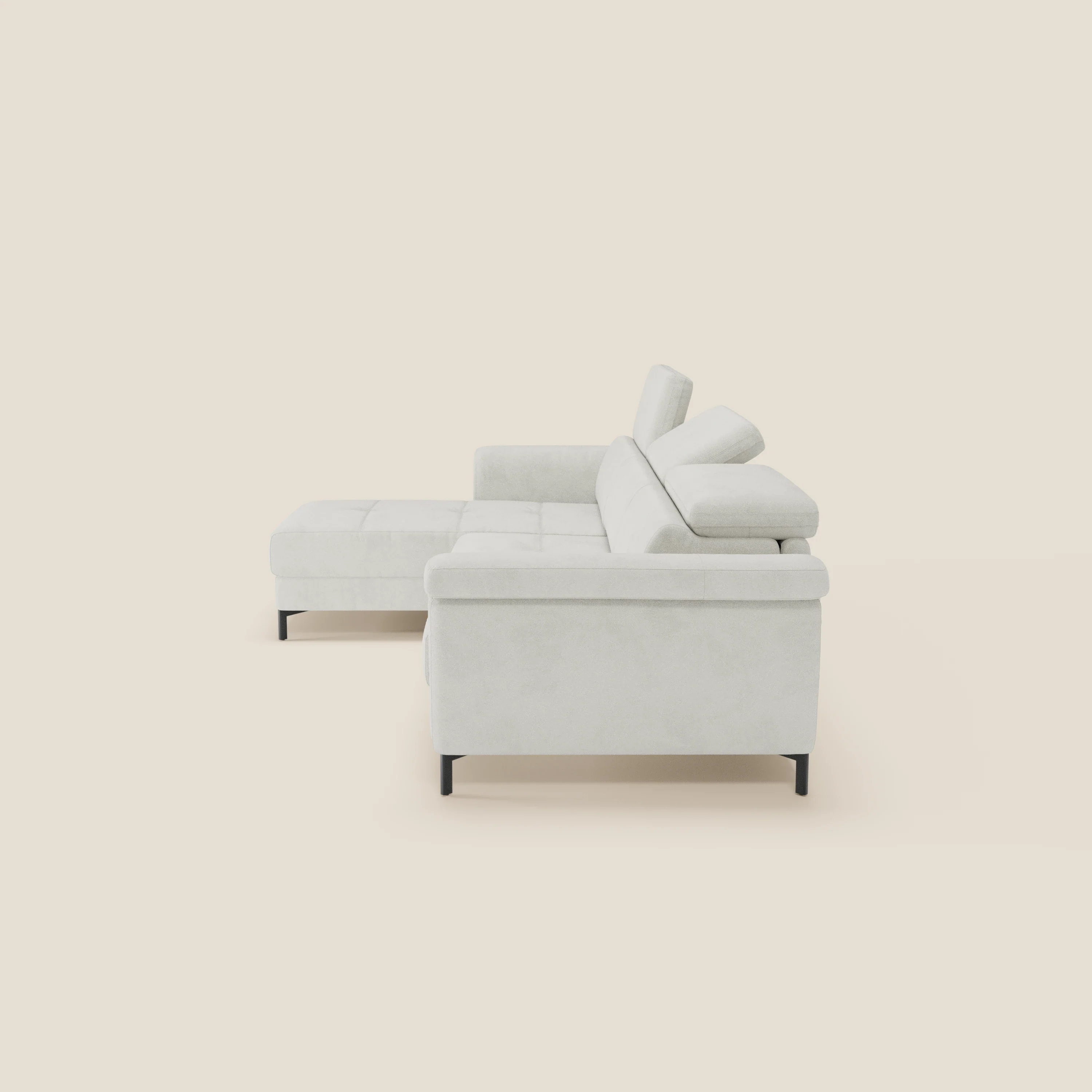 Capri canapé convertible avec méridienne coffre et têtières réglables - Tissu Effet Velours Détachable T30 - Image 197