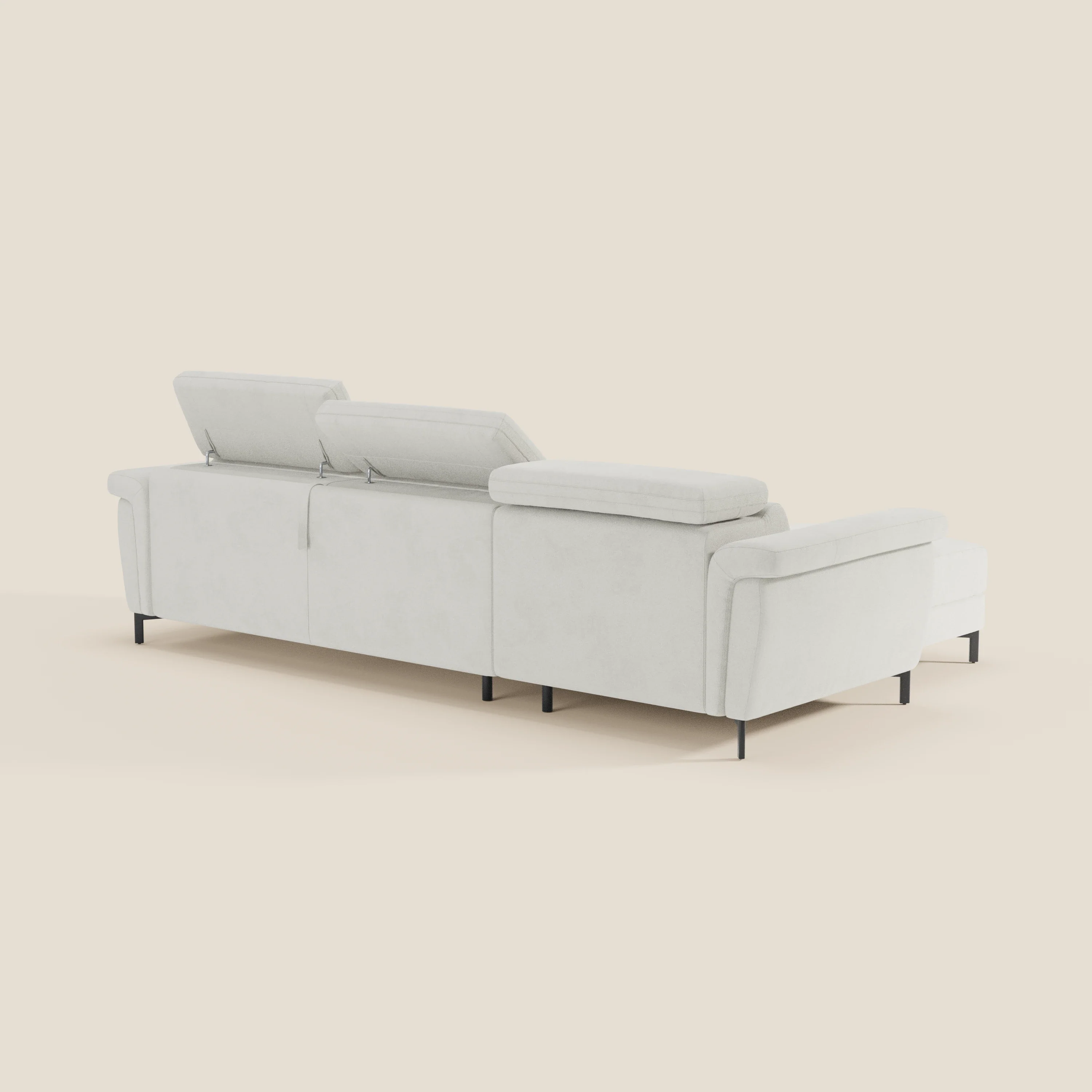 Capri canapé convertible avec méridienne coffre et têtières réglables - Tissu Effet Velours Détachable T30 - Image 198