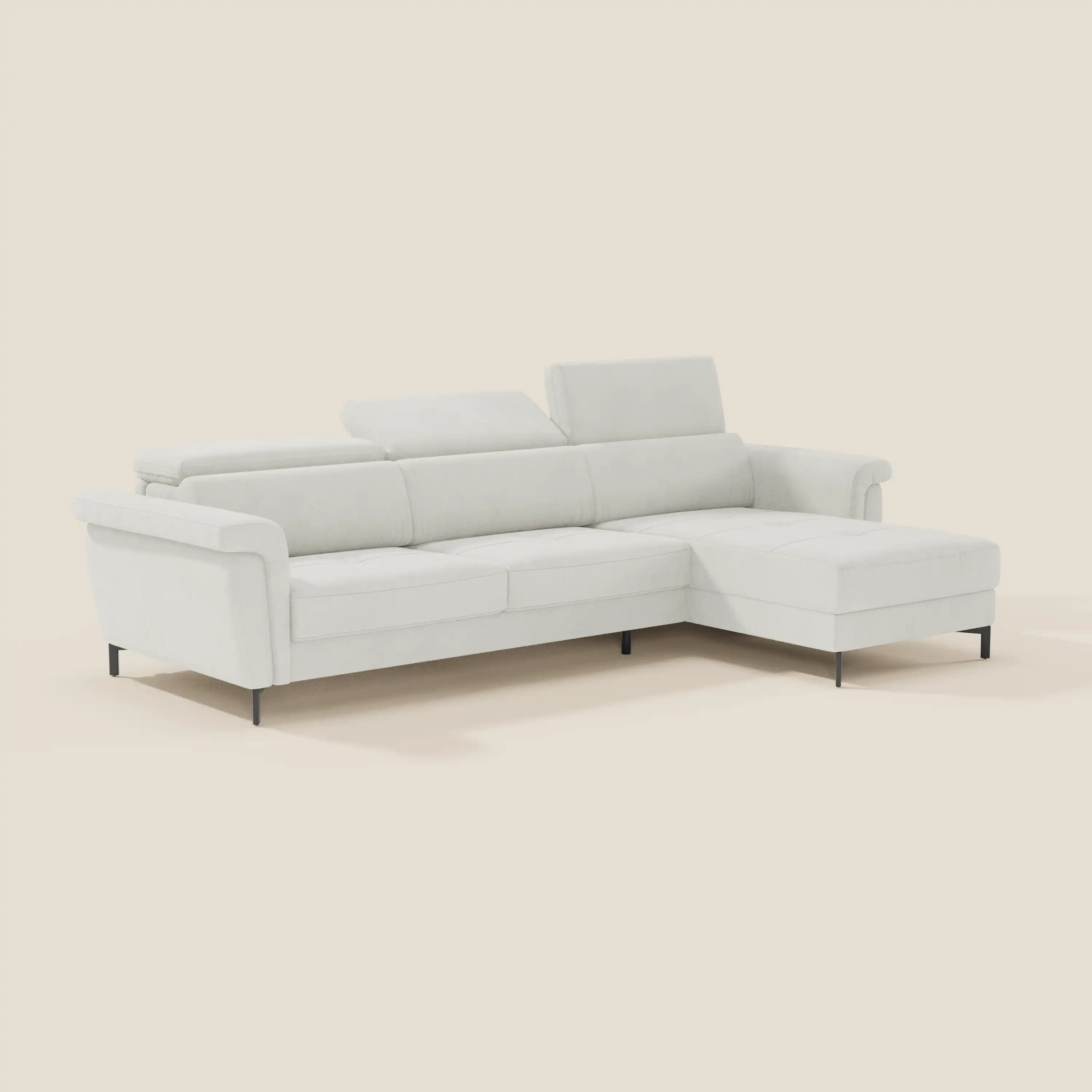 Capri canapé convertible avec méridienne coffre et têtières réglables - Tissu Effet Velours Détachable T30 - Image 201