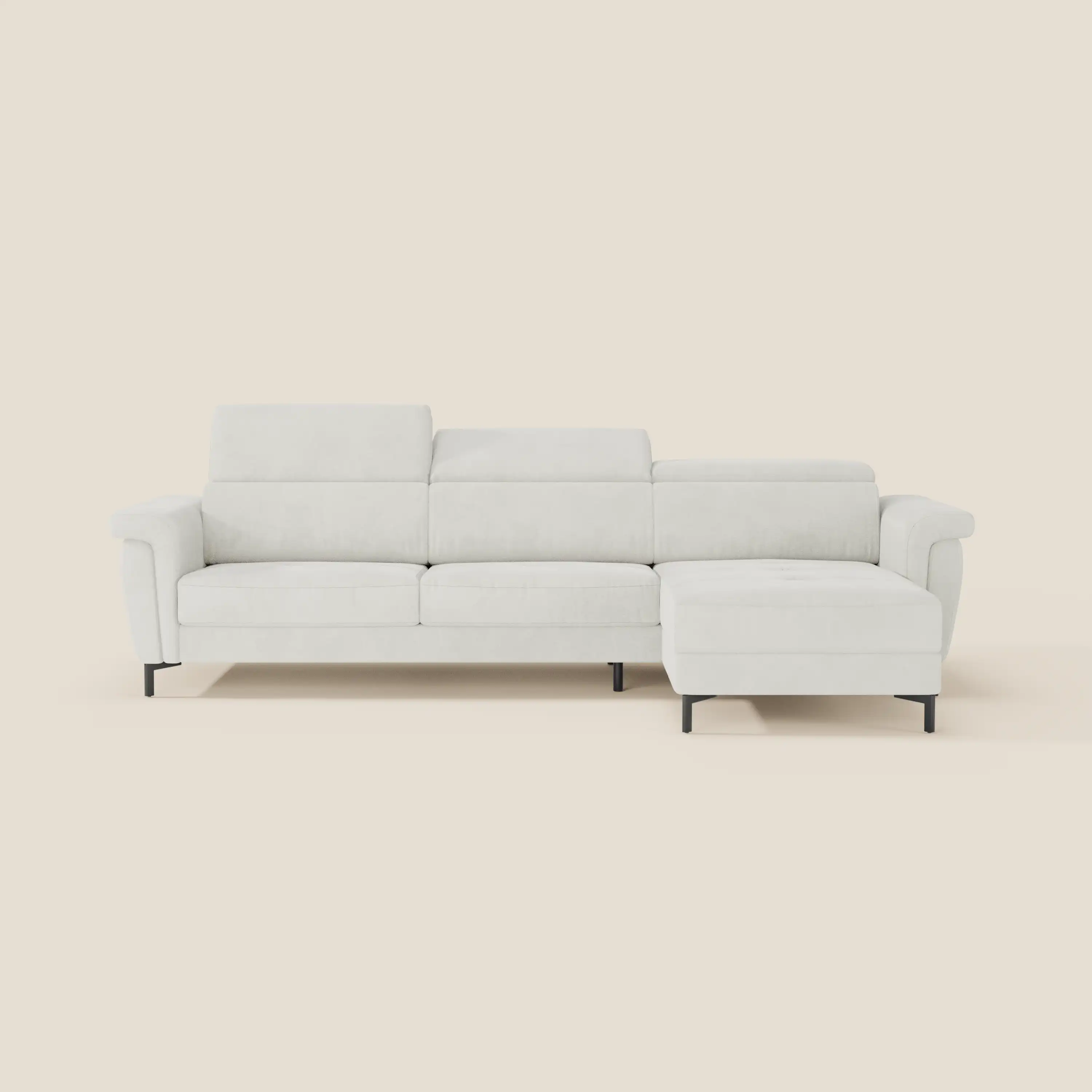 Capri canapé convertible avec méridienne coffre et têtières réglables - Tissu Effet Velours Détachable T30 - Image 202