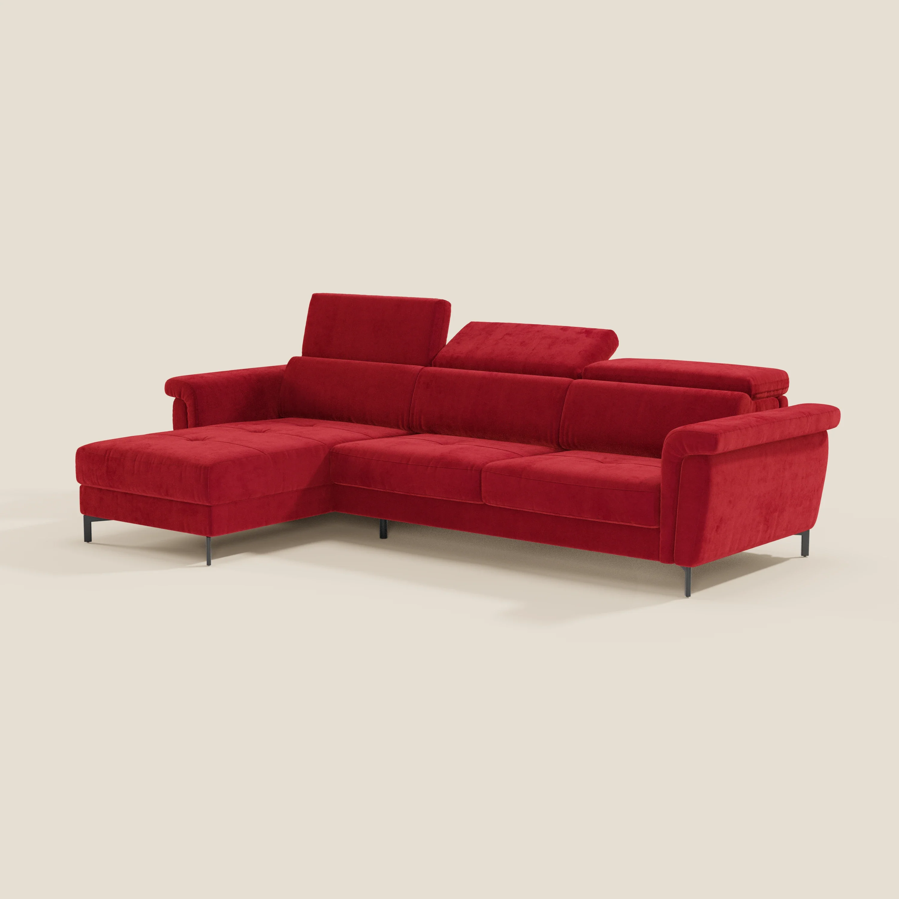 Capri canapé convertible avec méridienne coffre et têtières réglables - Tissu Effet Velours Détachable T30 - Image 205