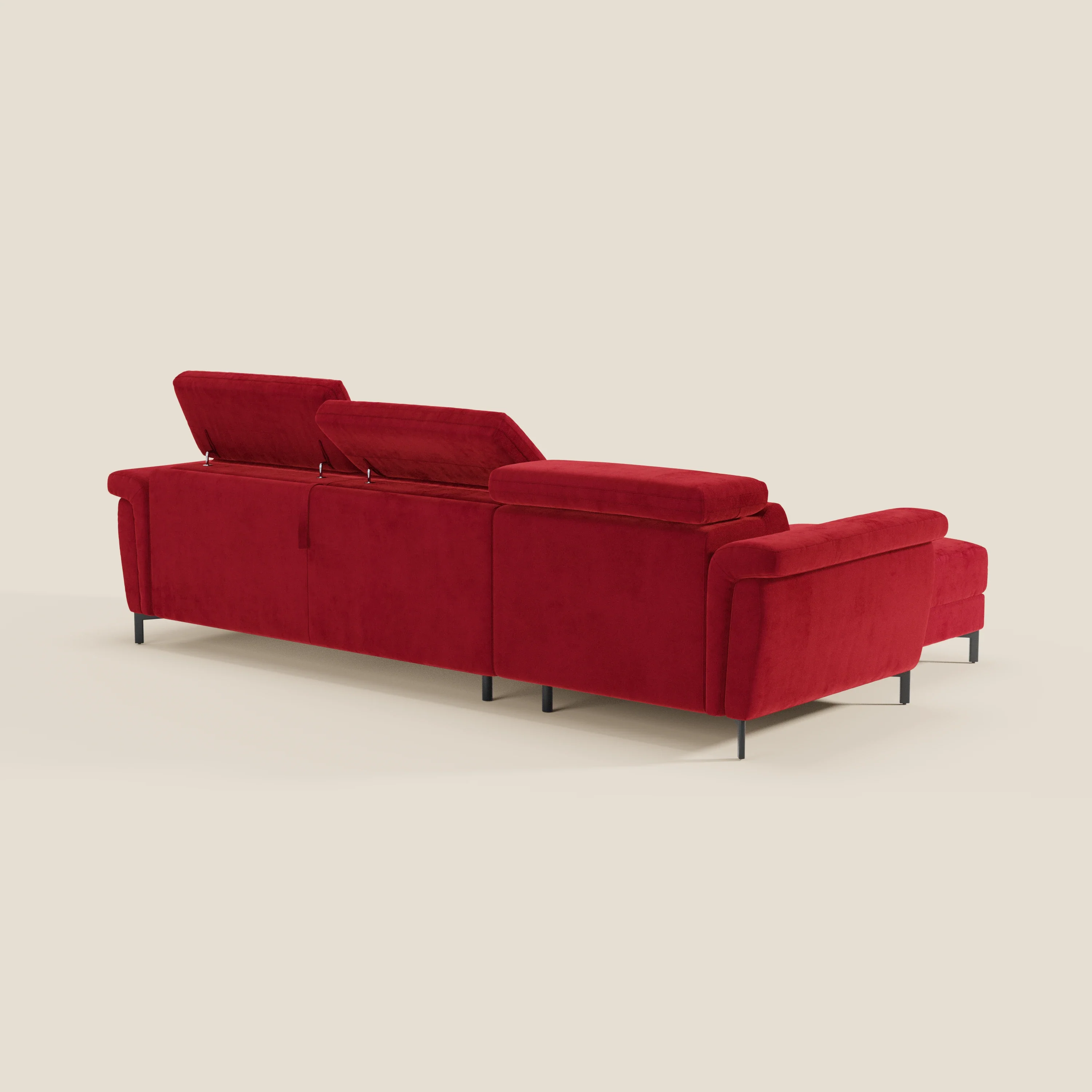 Capri canapé convertible avec méridienne coffre et têtières réglables - Tissu Effet Velours Détachable T30 - Image 212