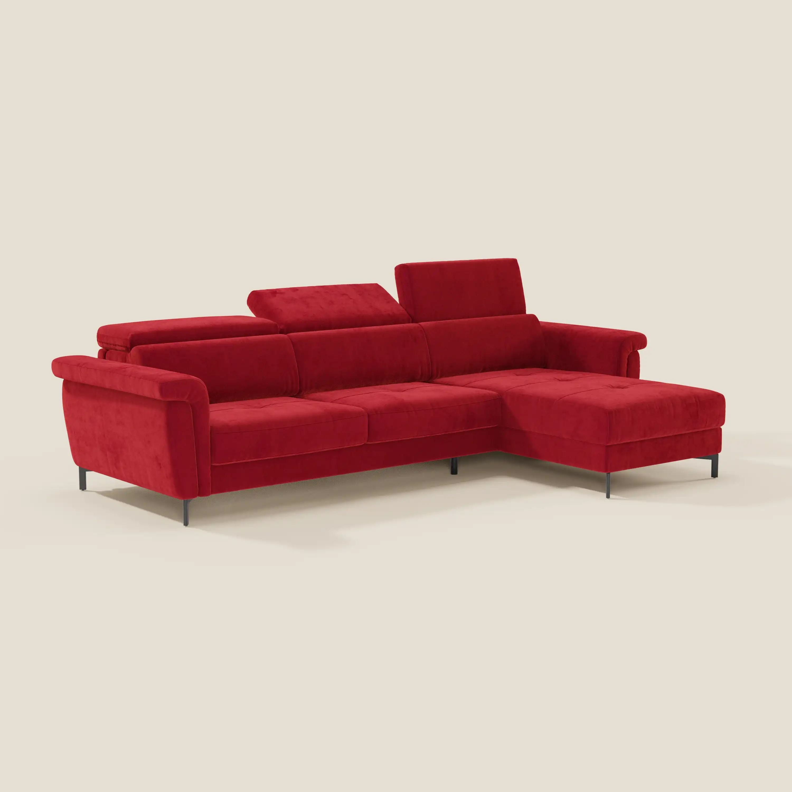 Capri canapé convertible avec méridienne coffre et têtières réglables - Tissu Effet Velours Détachable T30 - Image 215