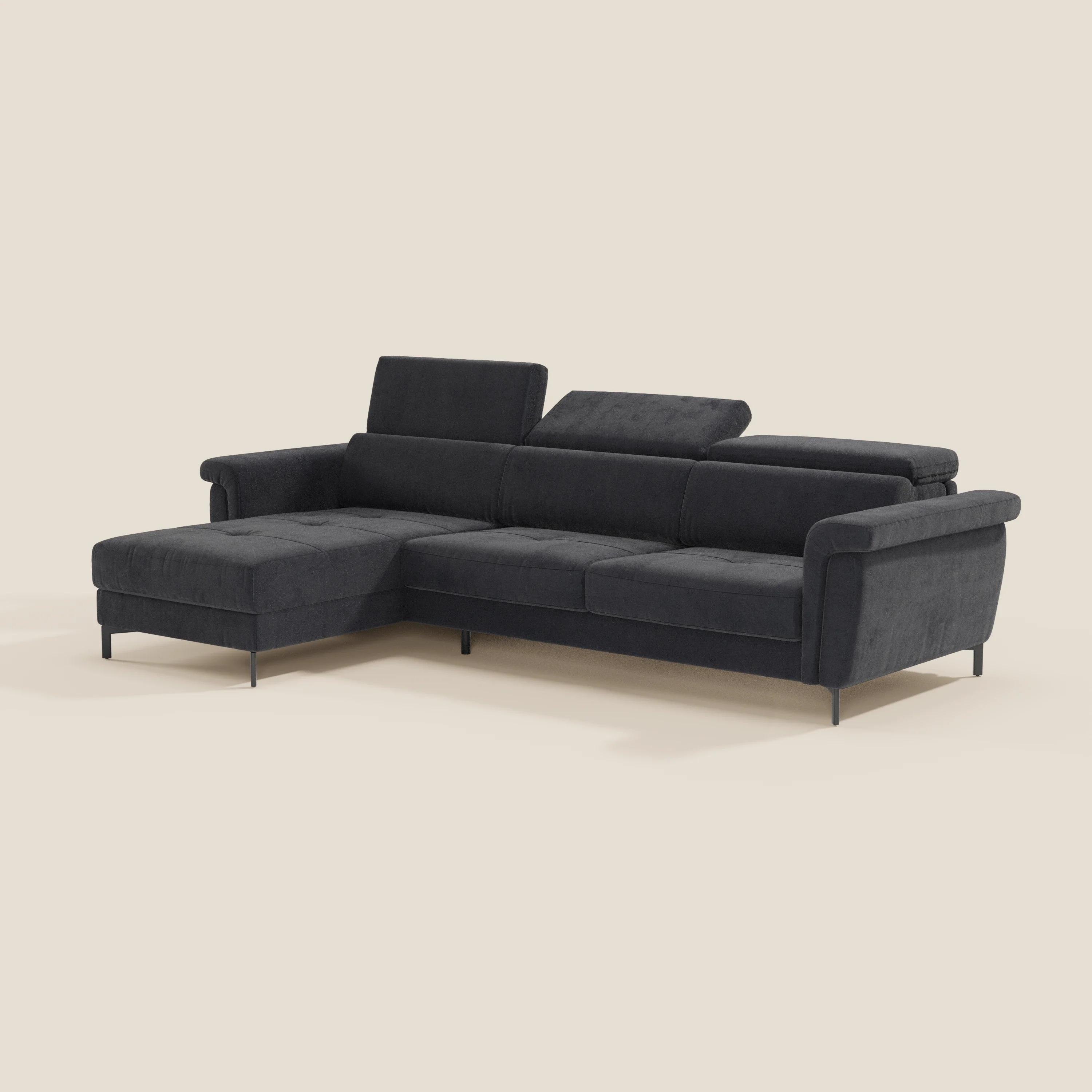 Capri canapé convertible avec méridienne coffre et têtières réglables - Tissu Effet Velours Détachable T30 - Image 220
