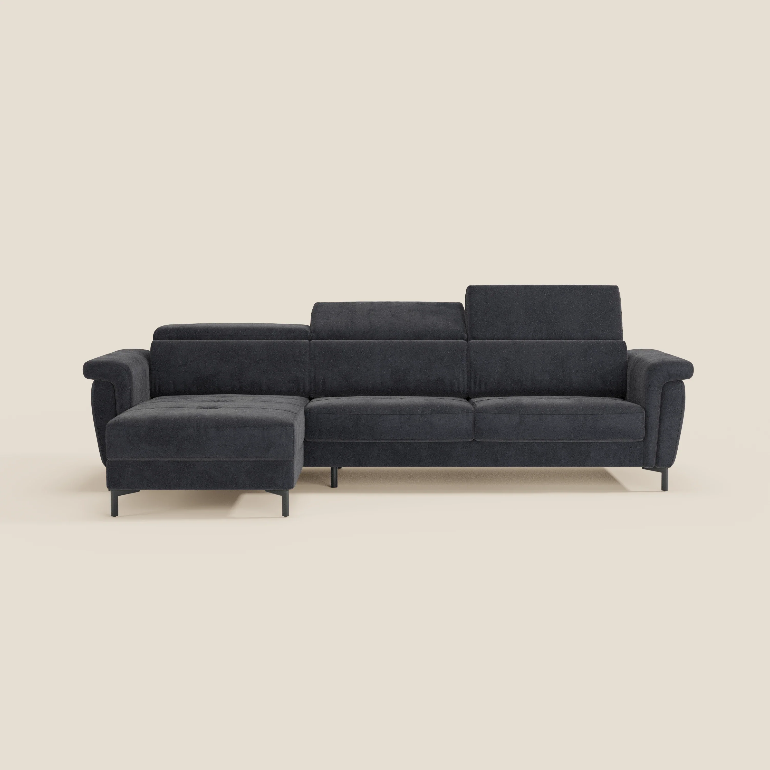 Capri canapé convertible avec méridienne coffre et têtières réglables - Tissu Effet Velours Détachable T30 - Image 222