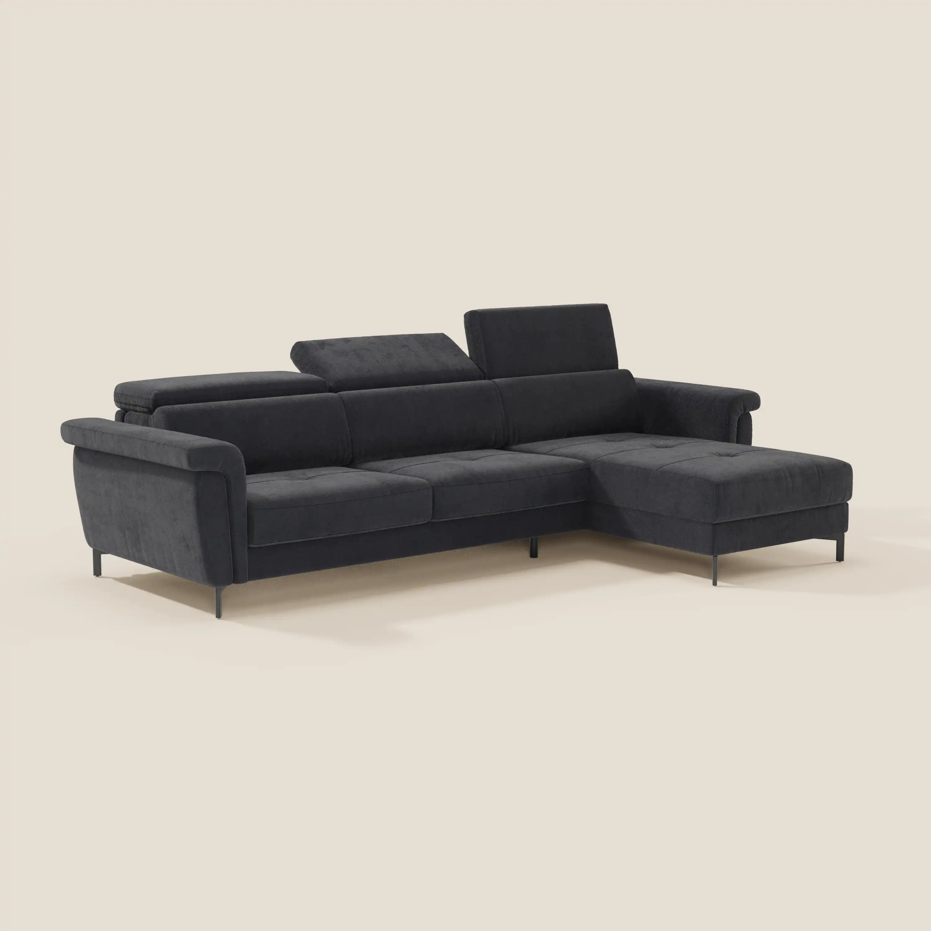 Capri canapé convertible avec méridienne coffre et têtières réglables - Tissu Effet Velours Détachable T30 - Image 230