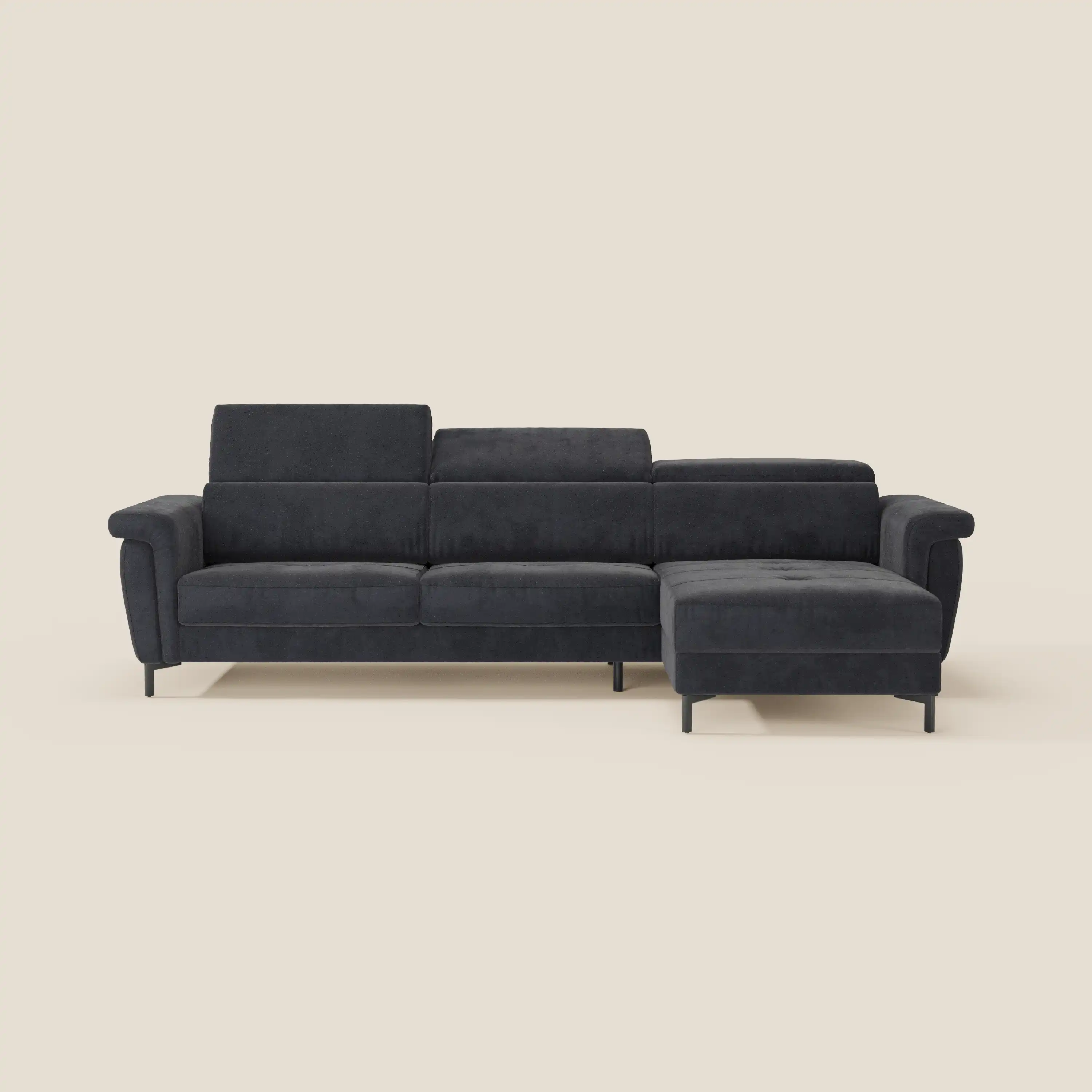 Capri canapé convertible avec méridienne coffre et têtières réglables - Tissu Effet Velours Détachable T30 - Image 231