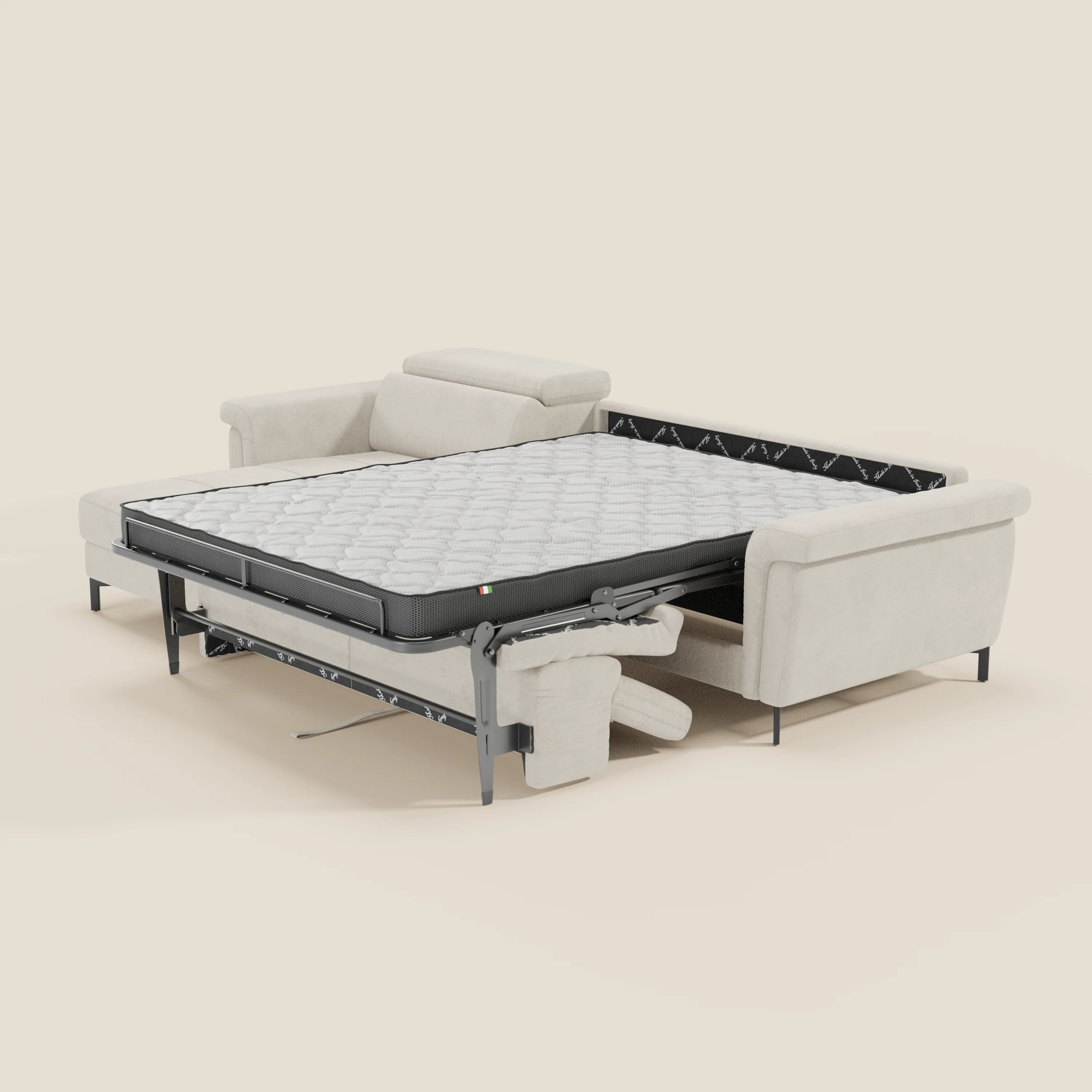 Capri canapé convertible avec méridienne coffre et têtières réglables - Tissu Effet Velours Détachable T30 - Image 28