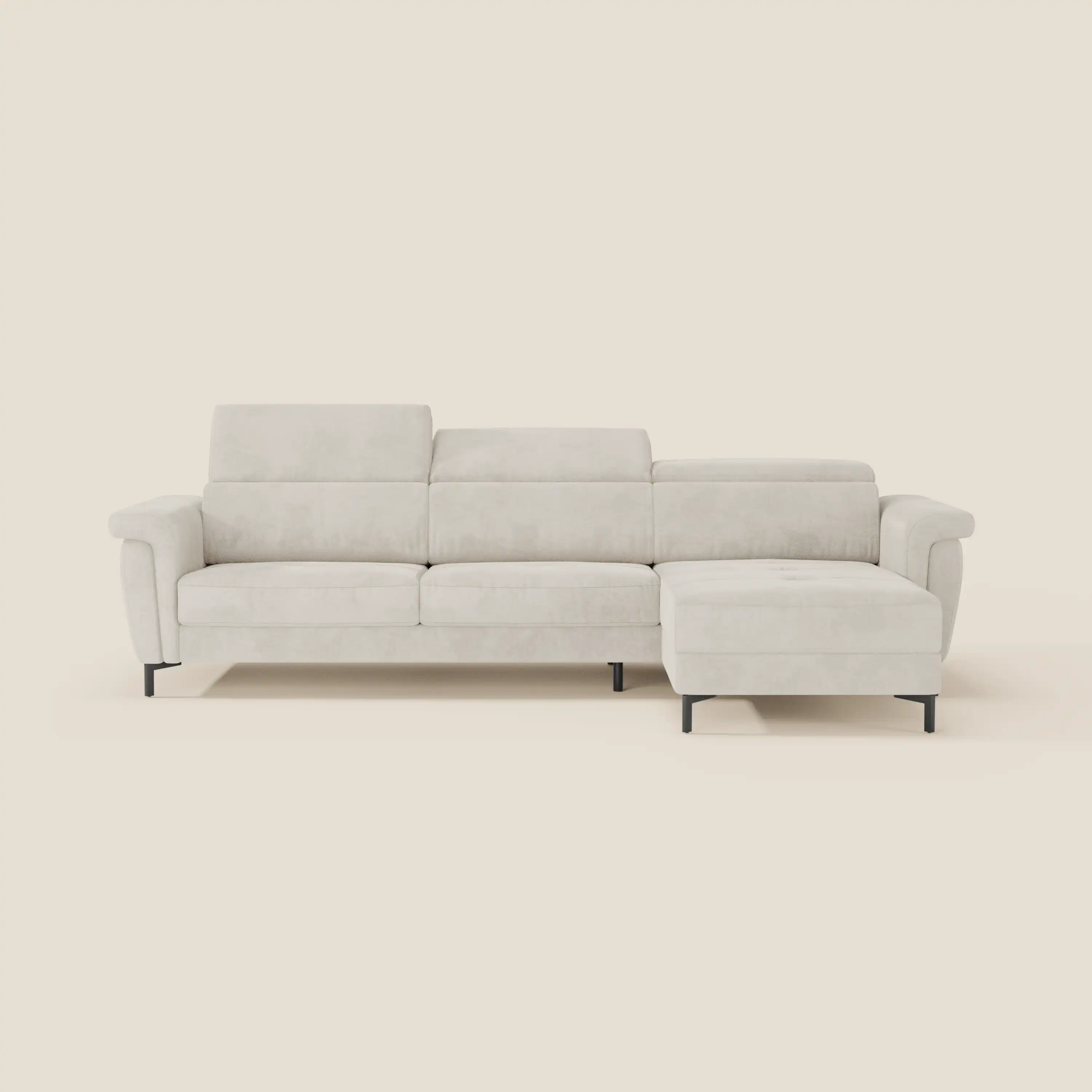 Capri canapé convertible avec méridienne coffre et têtières réglables - Tissu Effet Velours Détachable T30 - Image 30