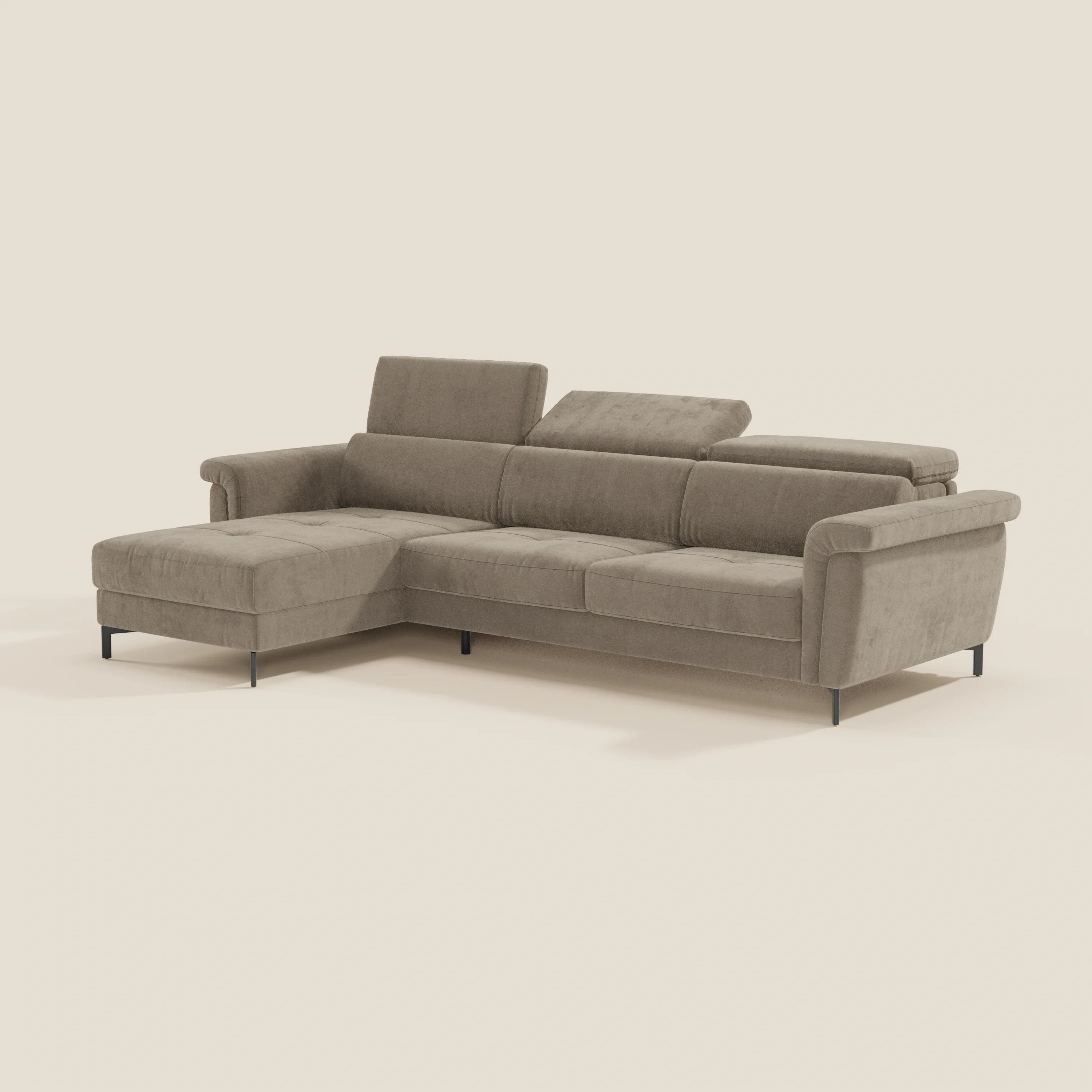 Capri canapé convertible avec méridienne coffre et têtières réglables - Tissu Effet Velours Détachable T30 - Image 33