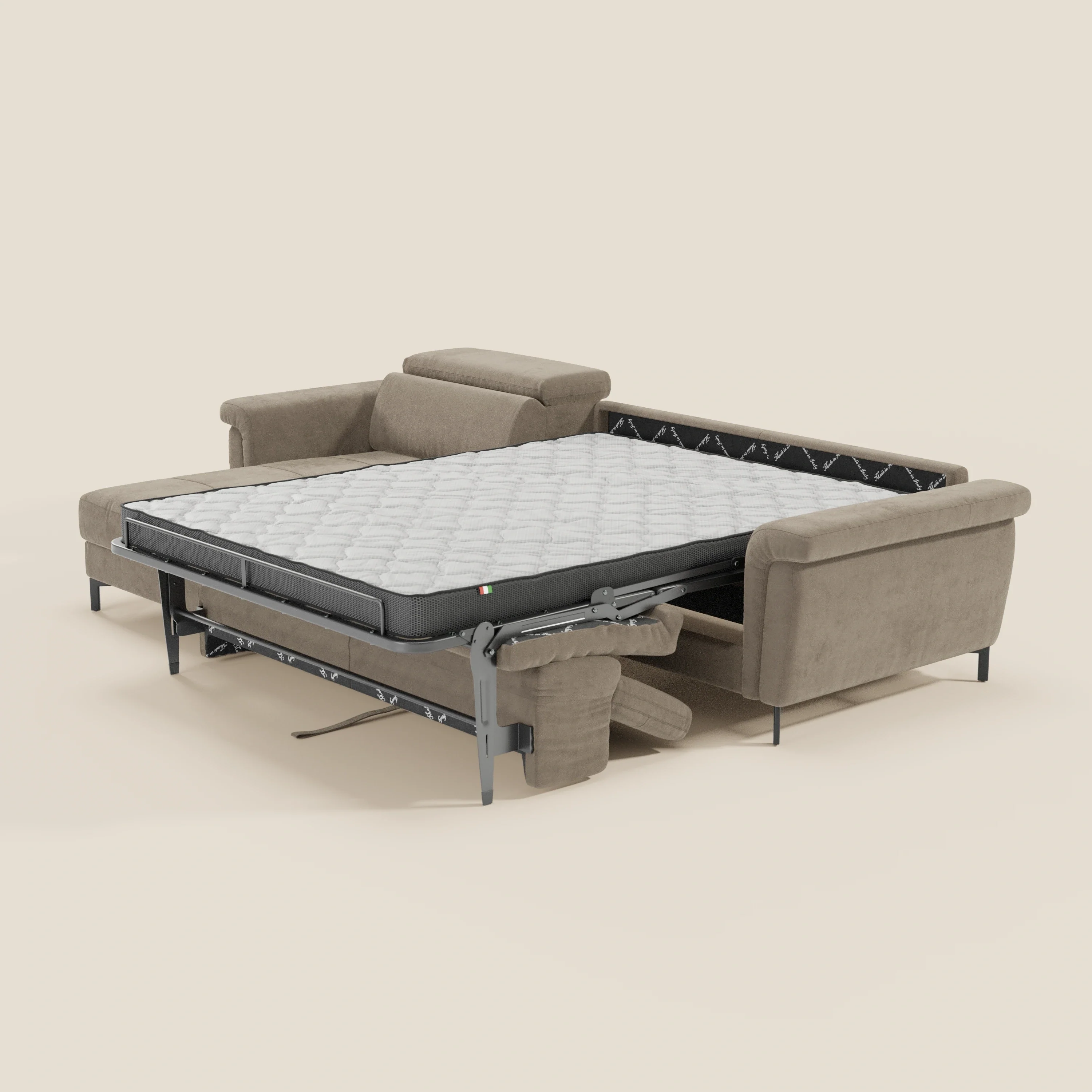 Capri canapé convertible avec méridienne coffre et têtières réglables - Tissu Effet Velours Détachable T30 - Image 42