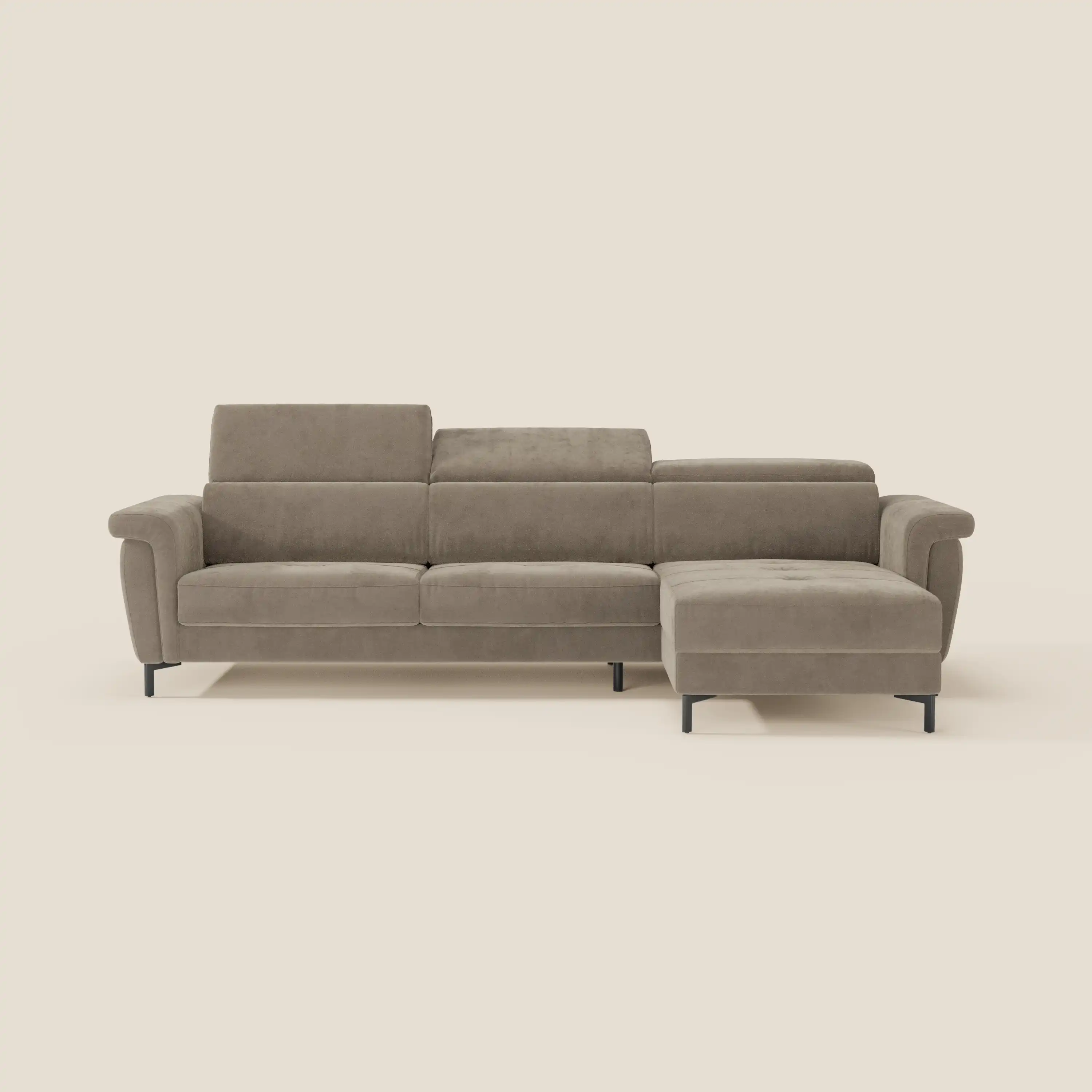 Capri canapé convertible avec méridienne coffre et têtières réglables - Tissu Effet Velours Détachable T30 - Image 44