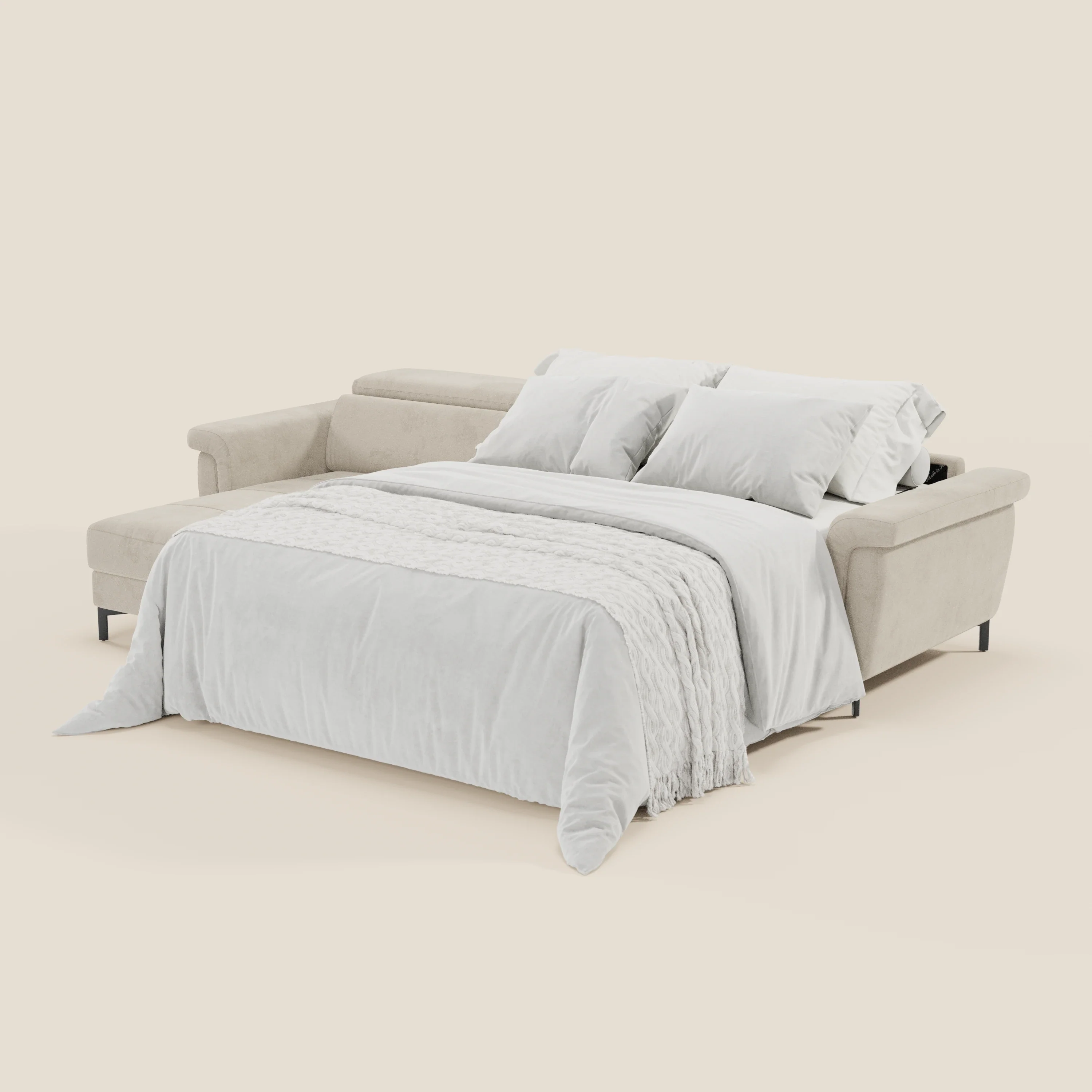 Capri canapé convertible avec méridienne coffre et têtières réglables - Tissu Effet Velours Détachable T30 - Image 48