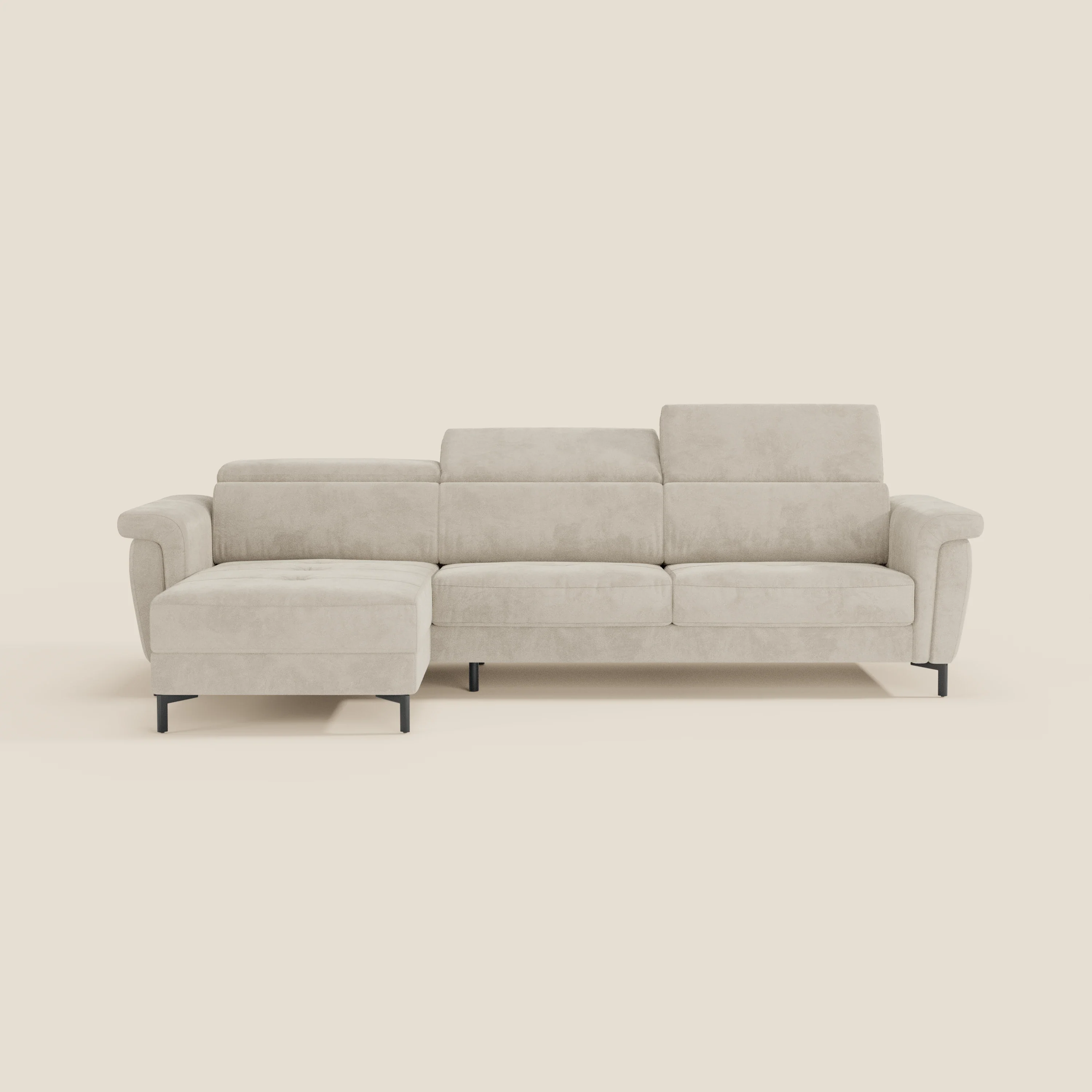 Capri canapé convertible avec méridienne coffre et têtières réglables - Tissu Effet Velours Détachable T30 - Image 49