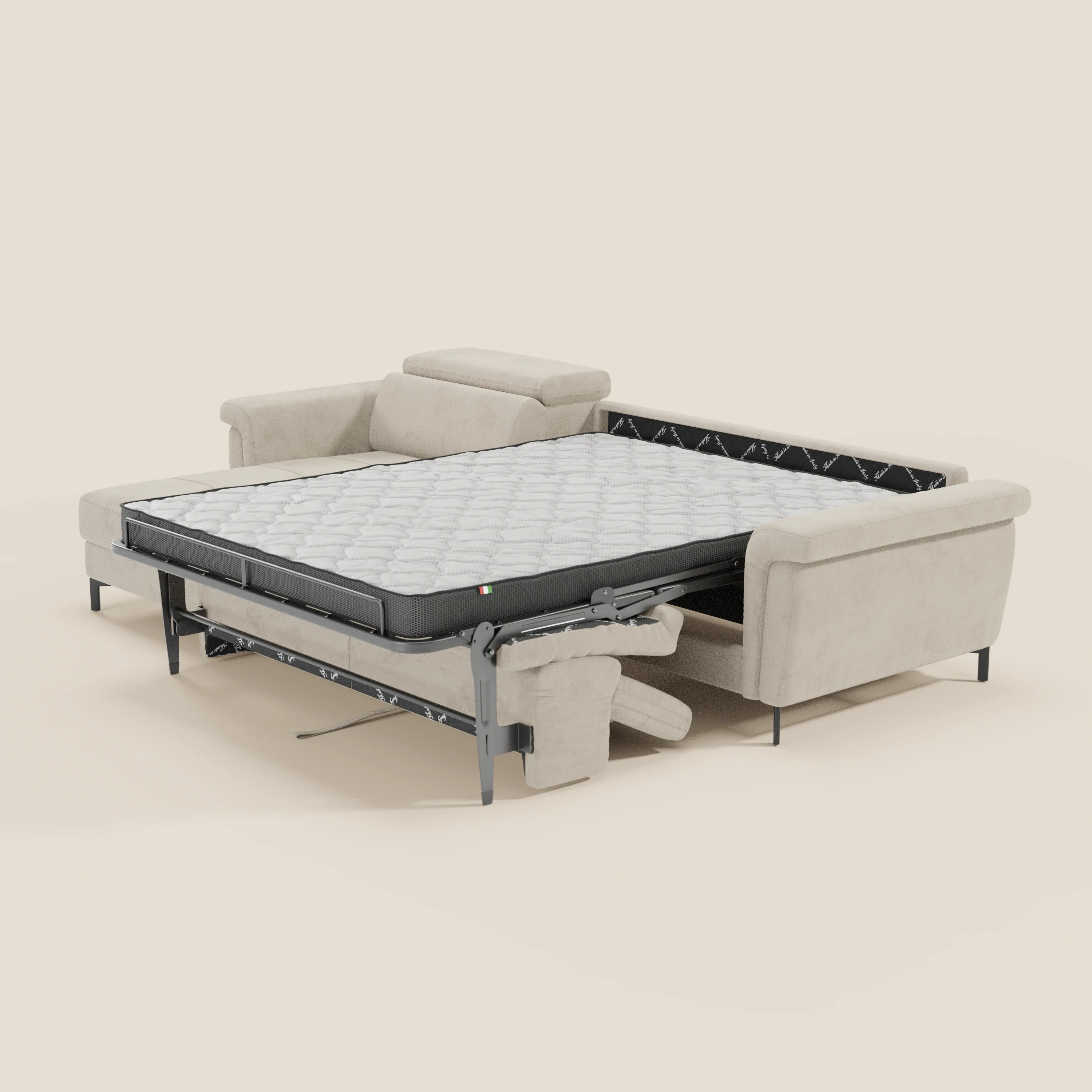 Capri canapé convertible avec méridienne coffre et têtières réglables - Tissu Effet Velours Détachable T30 - Image 56