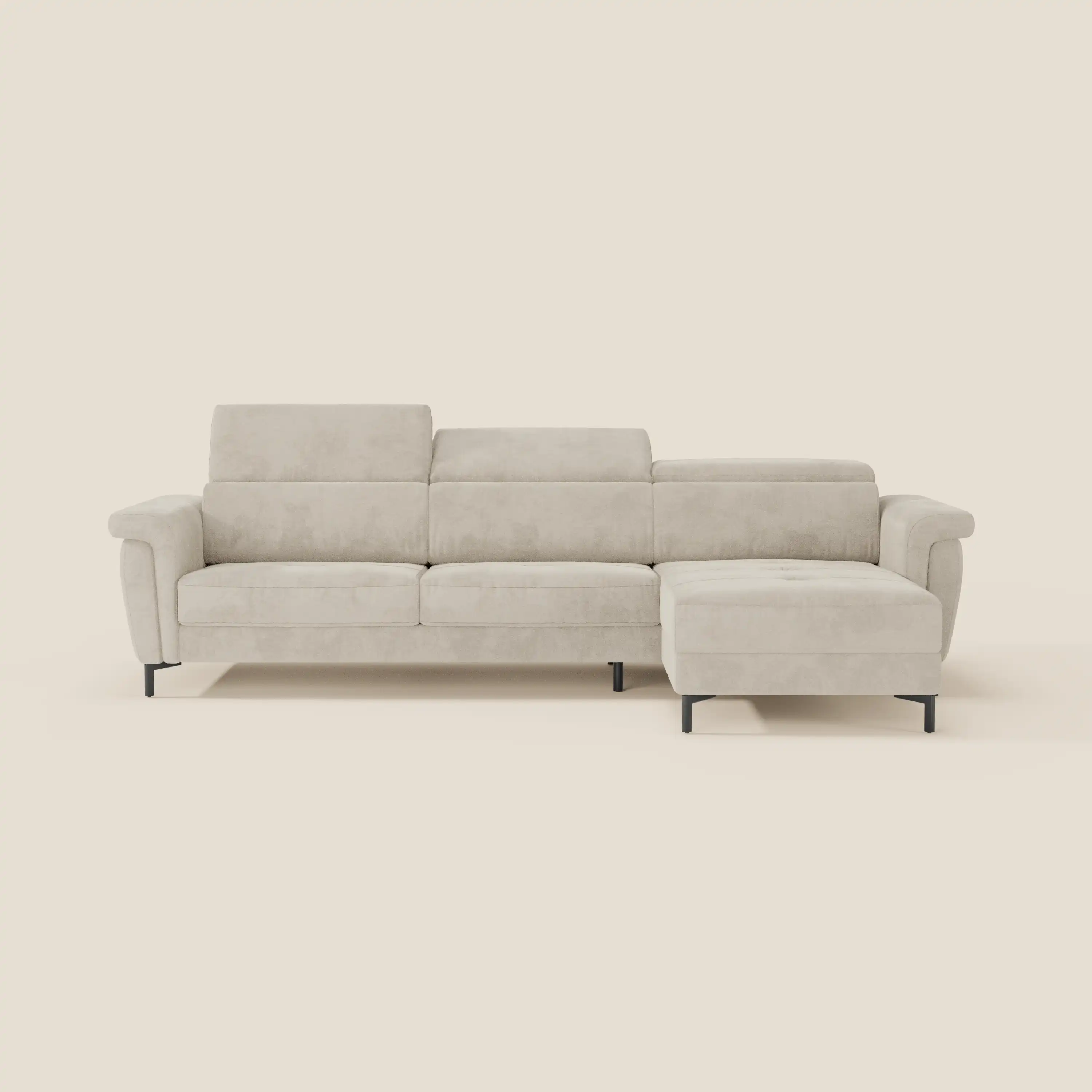 Capri canapé convertible avec méridienne coffre et têtières réglables - Tissu Effet Velours Détachable T30 - Image 58