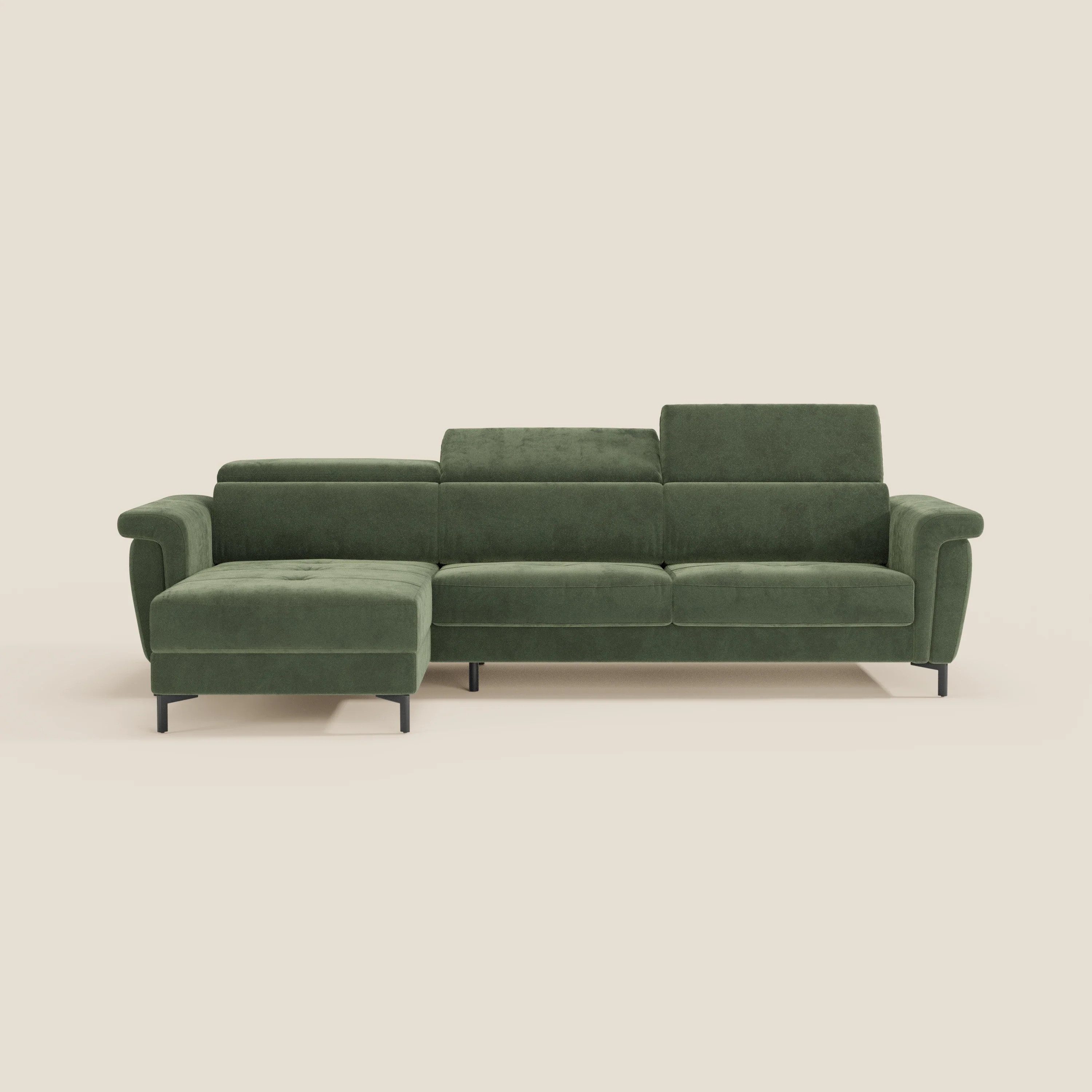 Capri canapé convertible avec méridienne coffre et têtières réglables - Tissu Effet Velours Détachable T30 - Image 63