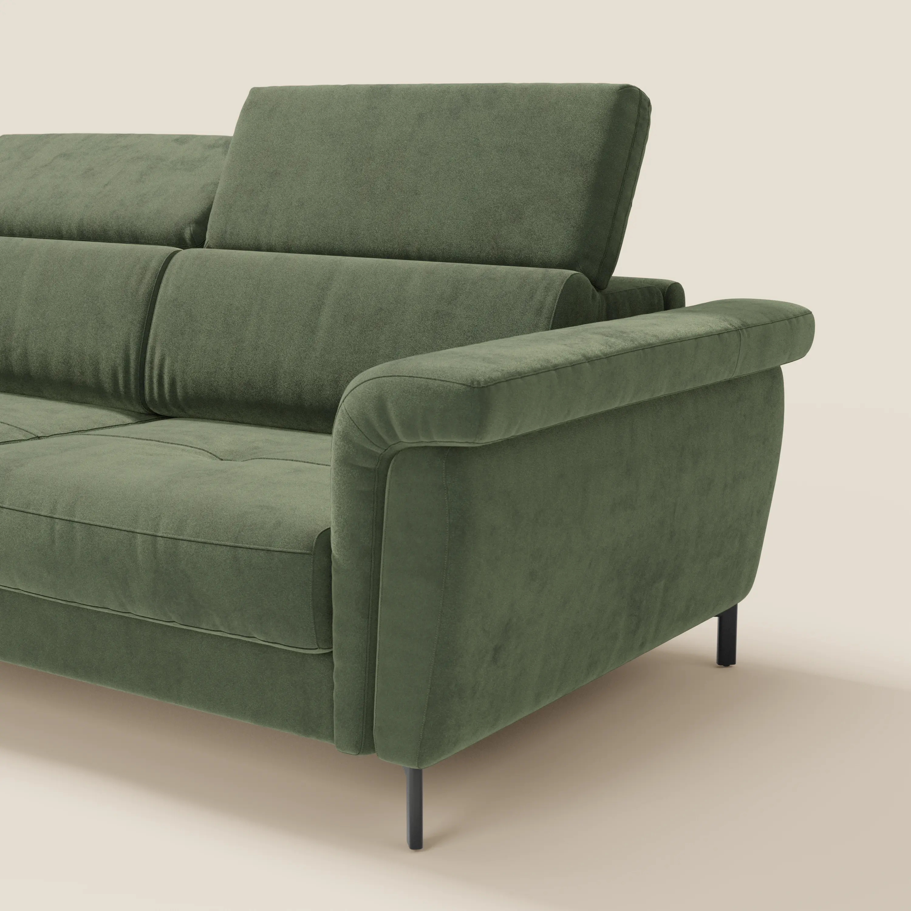 Capri canapé convertible avec méridienne coffre et têtières réglables - Tissu Effet Velours Détachable T30 - Image 66
