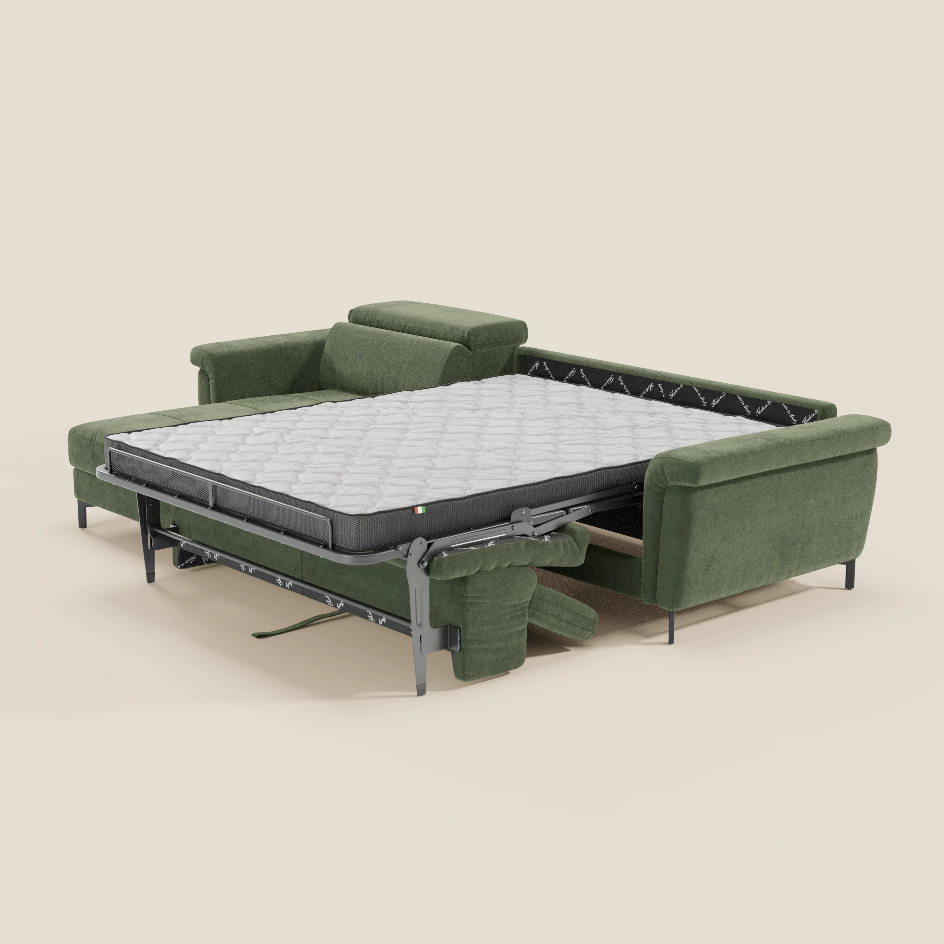 Capri canapé convertible avec méridienne coffre et têtières réglables - Tissu Effet Velours Détachable T30 - Image 70