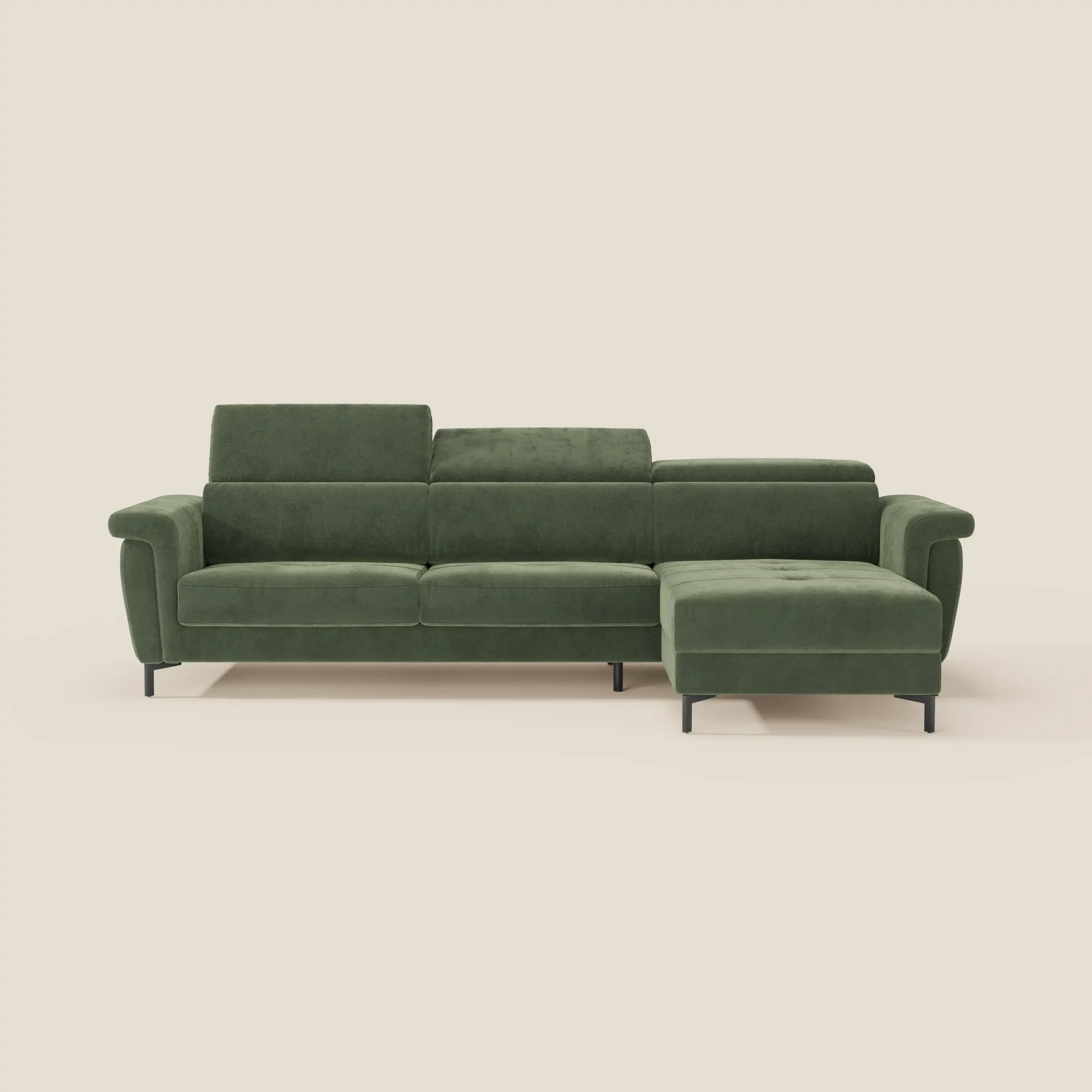 Capri canapé convertible avec méridienne coffre et têtières réglables - Tissu Effet Velours Détachable T30 - Image 72