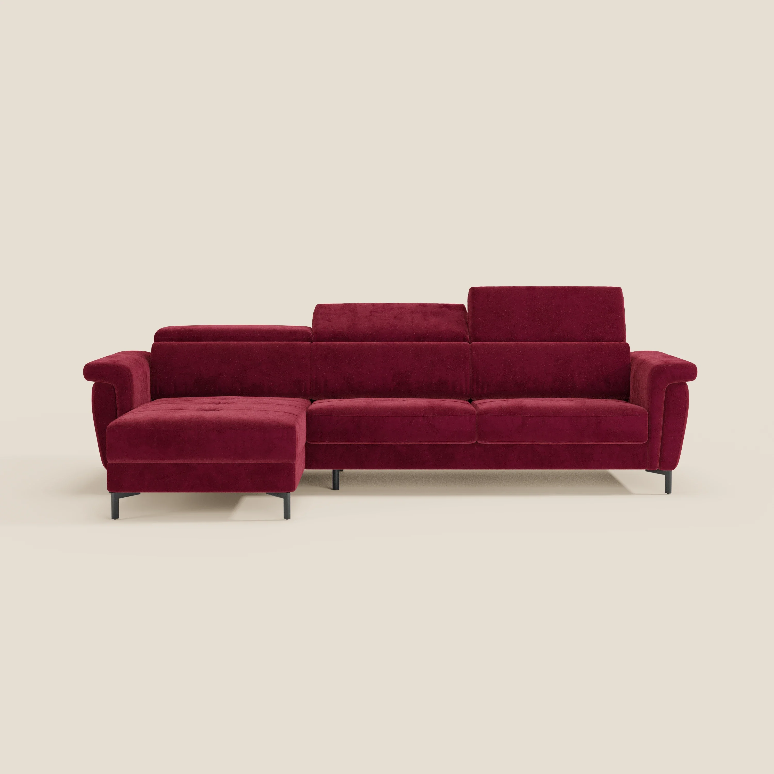 Capri canapé convertible avec méridienne coffre et têtières réglables - Tissu Effet Velours Détachable T30 - Image 77