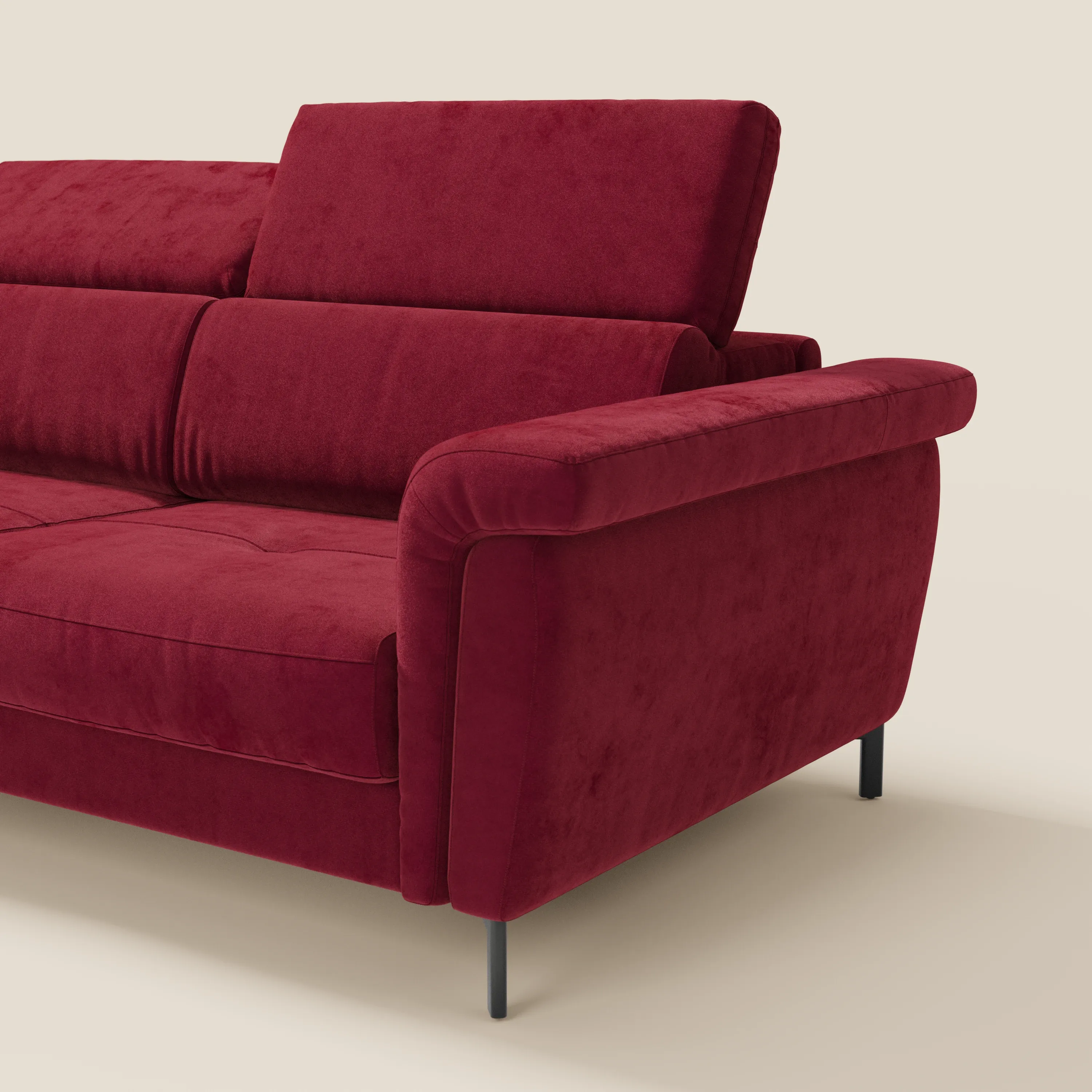 Capri canapé convertible avec méridienne coffre et têtières réglables - Tissu Effet Velours Détachable T30 - Image 80