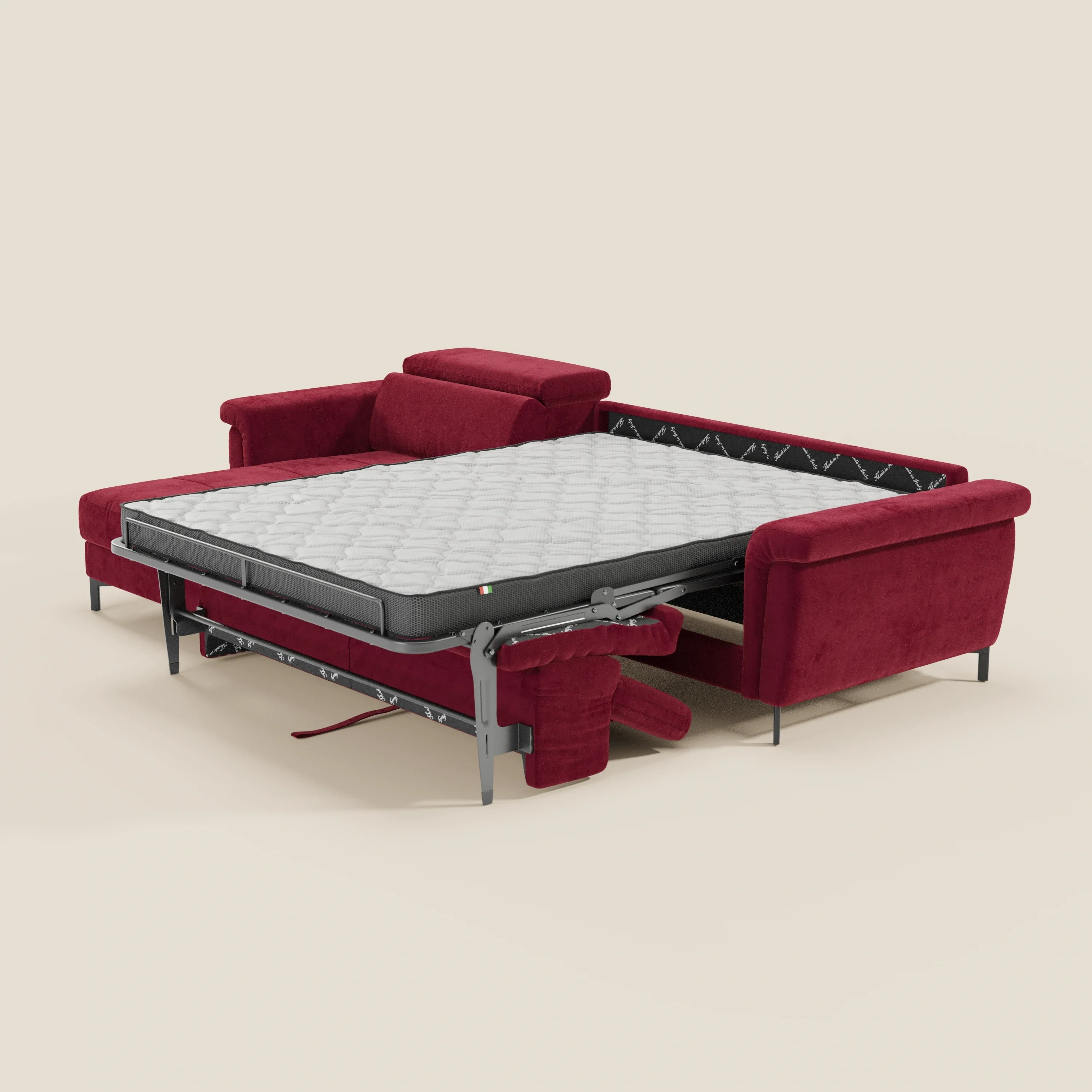 Capri canapé convertible avec méridienne coffre et têtières réglables - Tissu Effet Velours Détachable T30 - Image 84