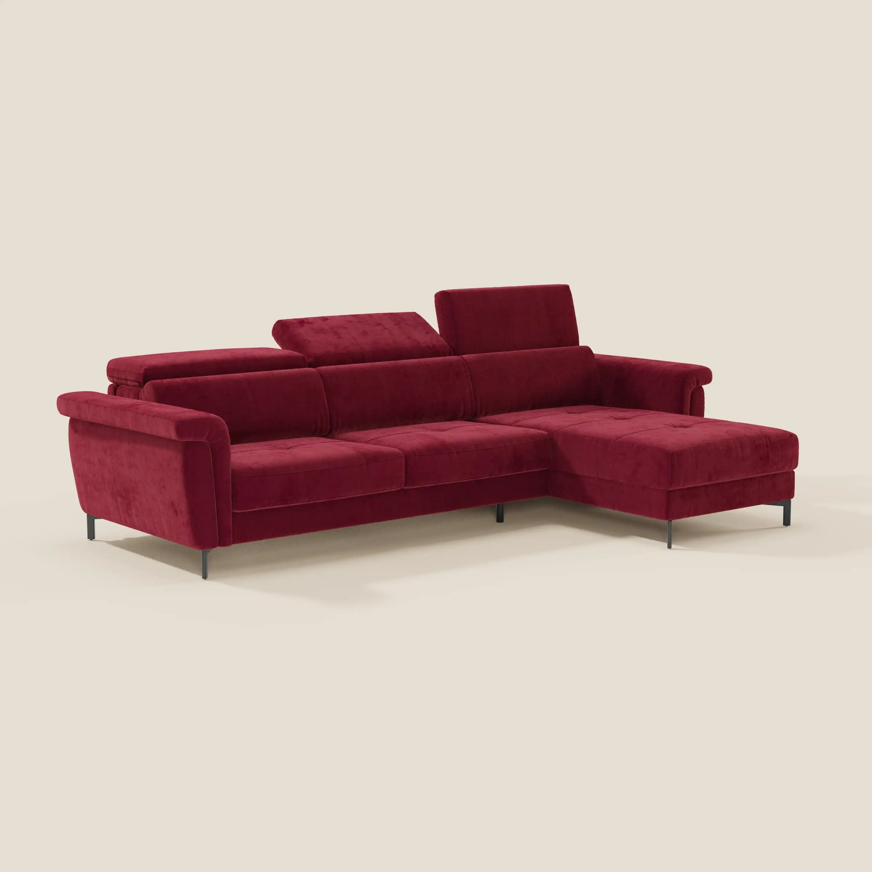 Capri canapé convertible avec méridienne coffre et têtières réglables - Tissu Effet Velours Détachable T30 - Image 85